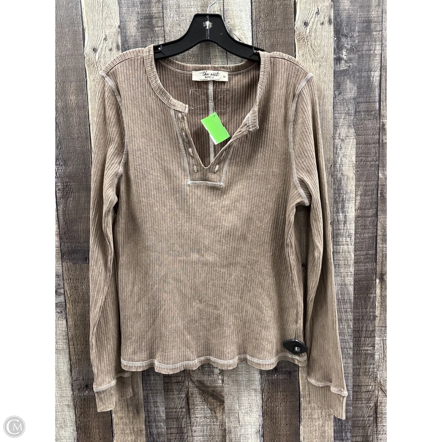 Top Long Sleeve By Three Bird Nest In Brown, Size: Xl