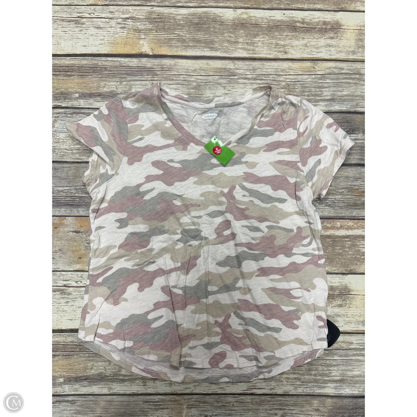 Top Short Sleeve Basic By Old Navy In Camouflage Print, Size: M