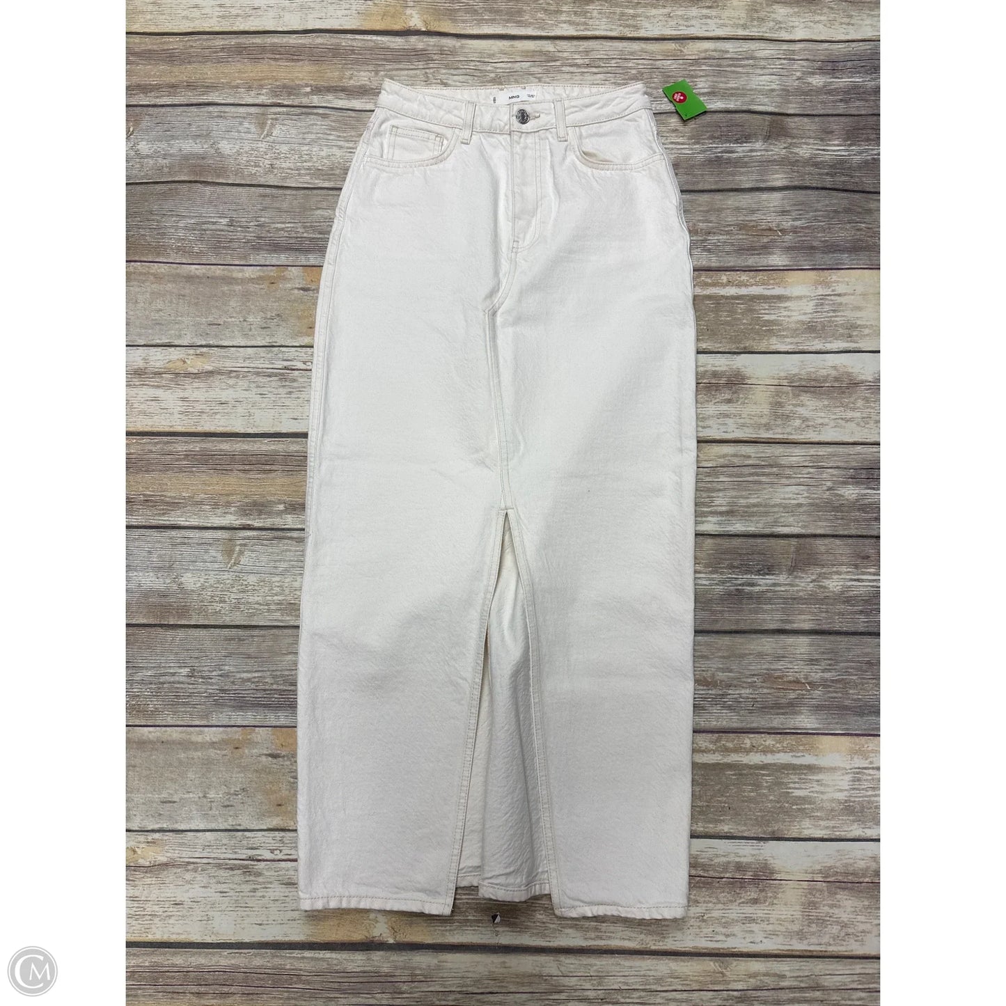 Skirt Maxi By Mng In Cream Denim, Size: S
