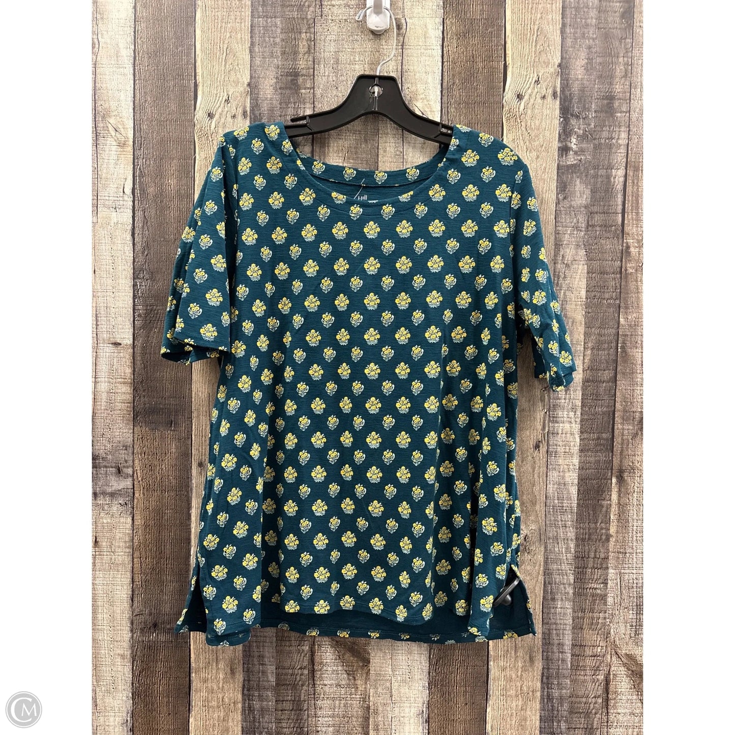 Top Short Sleeve By J. Jill In Teal, Size: L