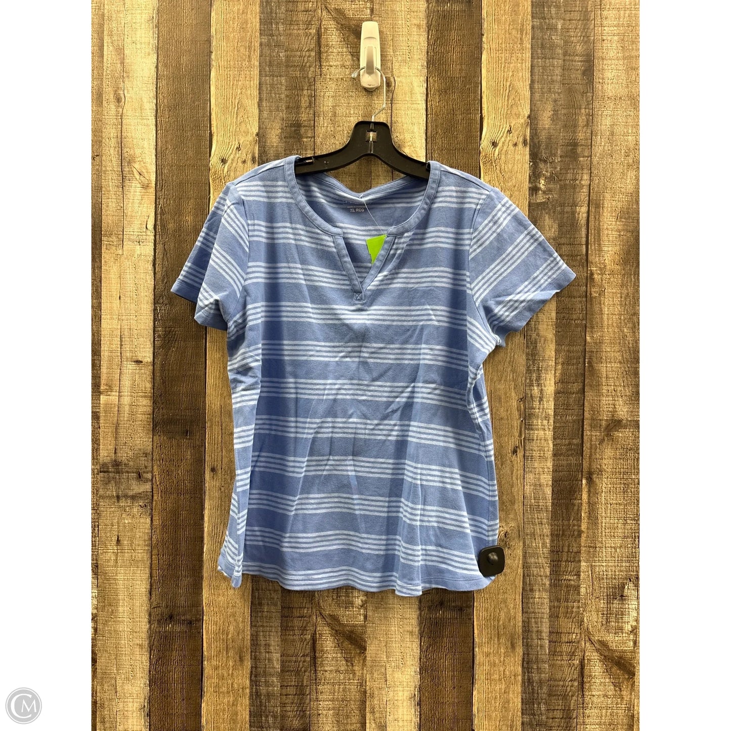 Top Short Sleeve By L.l. Bean In Striped Pattern, Size: Xl