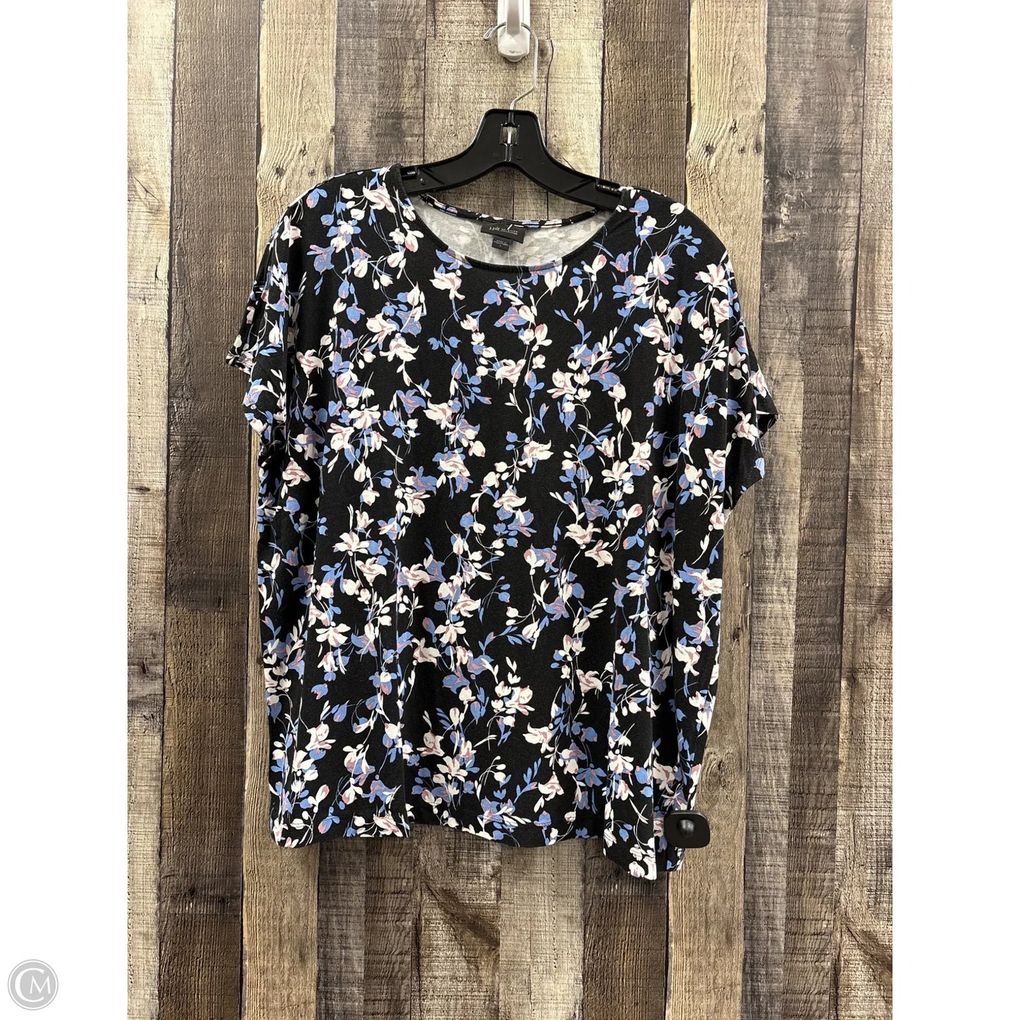 Top Short Sleeve By J. Jill In Floral Print, Size: L