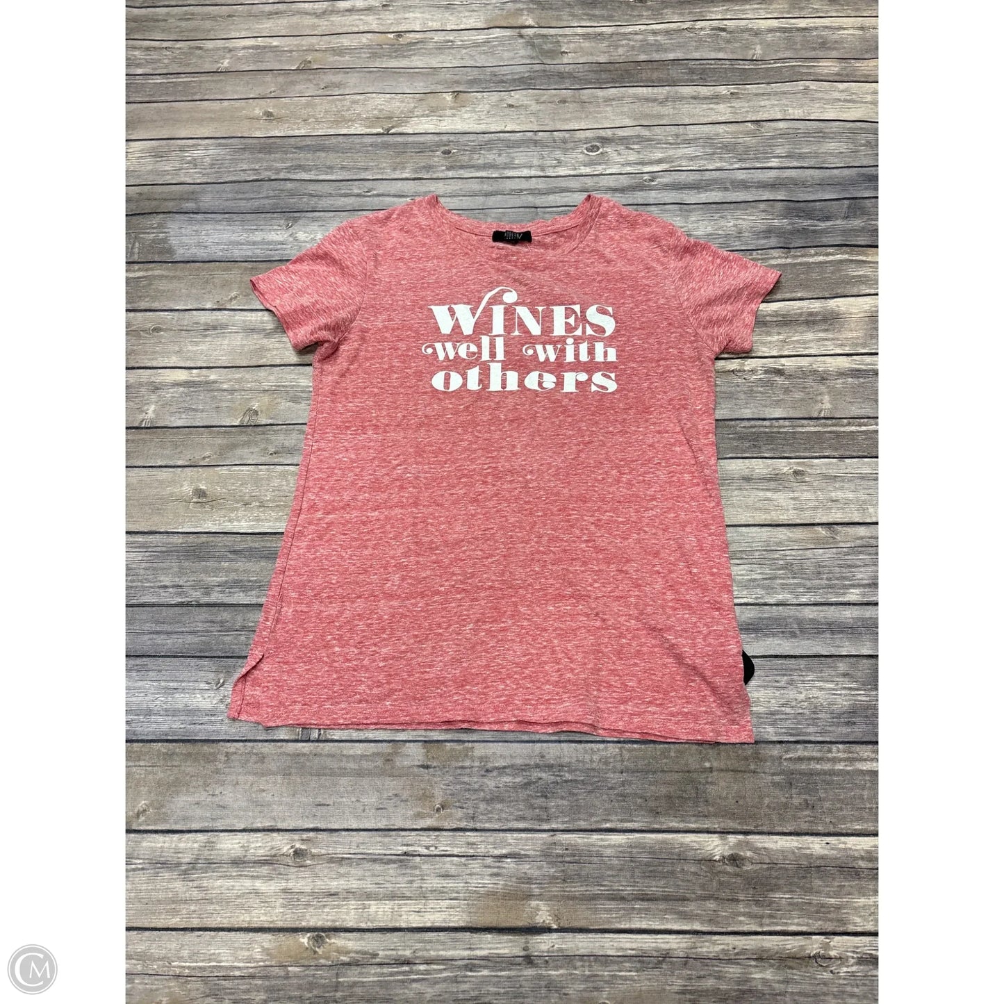 Top Short Sleeve Basic By Modrn Canvas In Red, Size: S