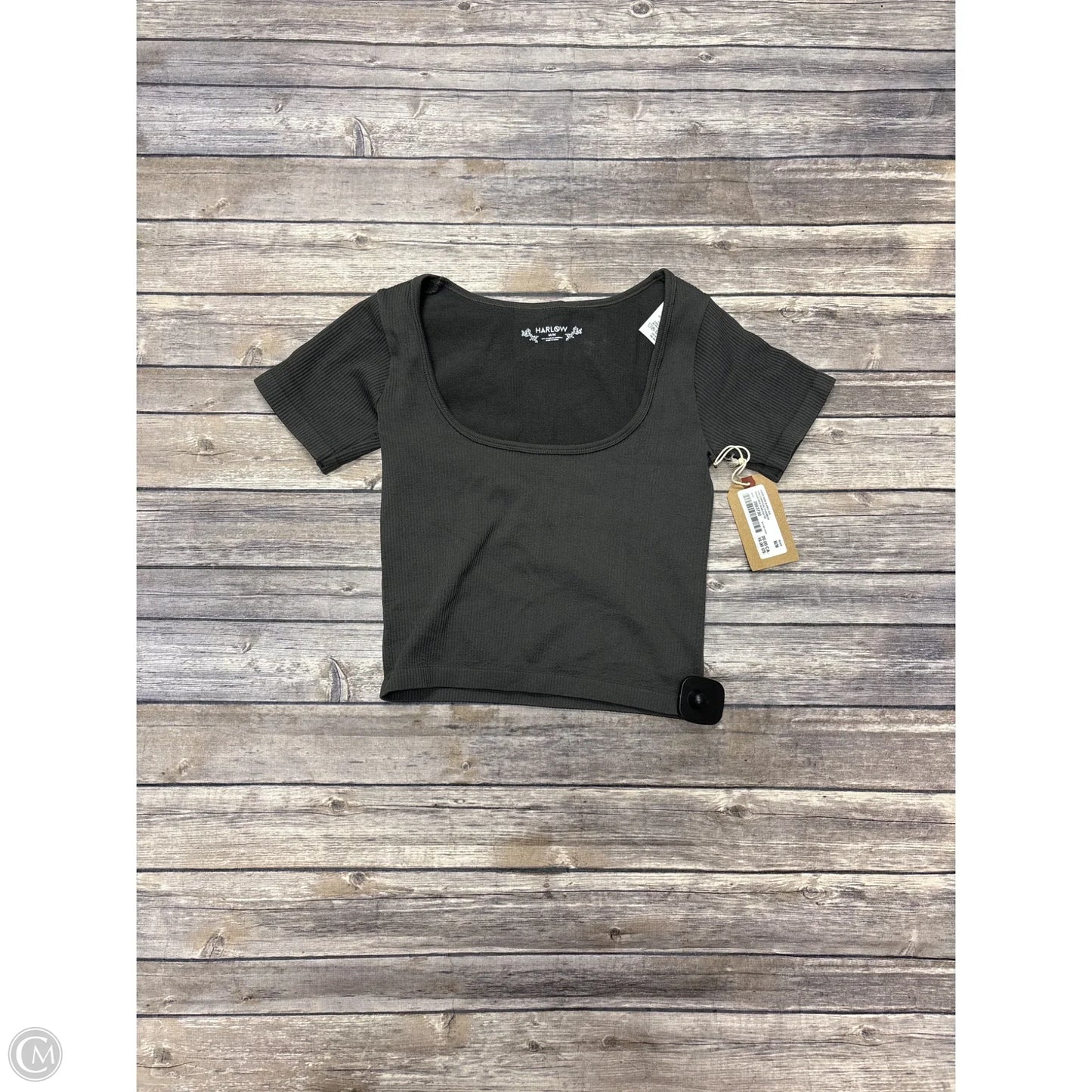Top Short Sleeve By Cme In Grey, Size: M