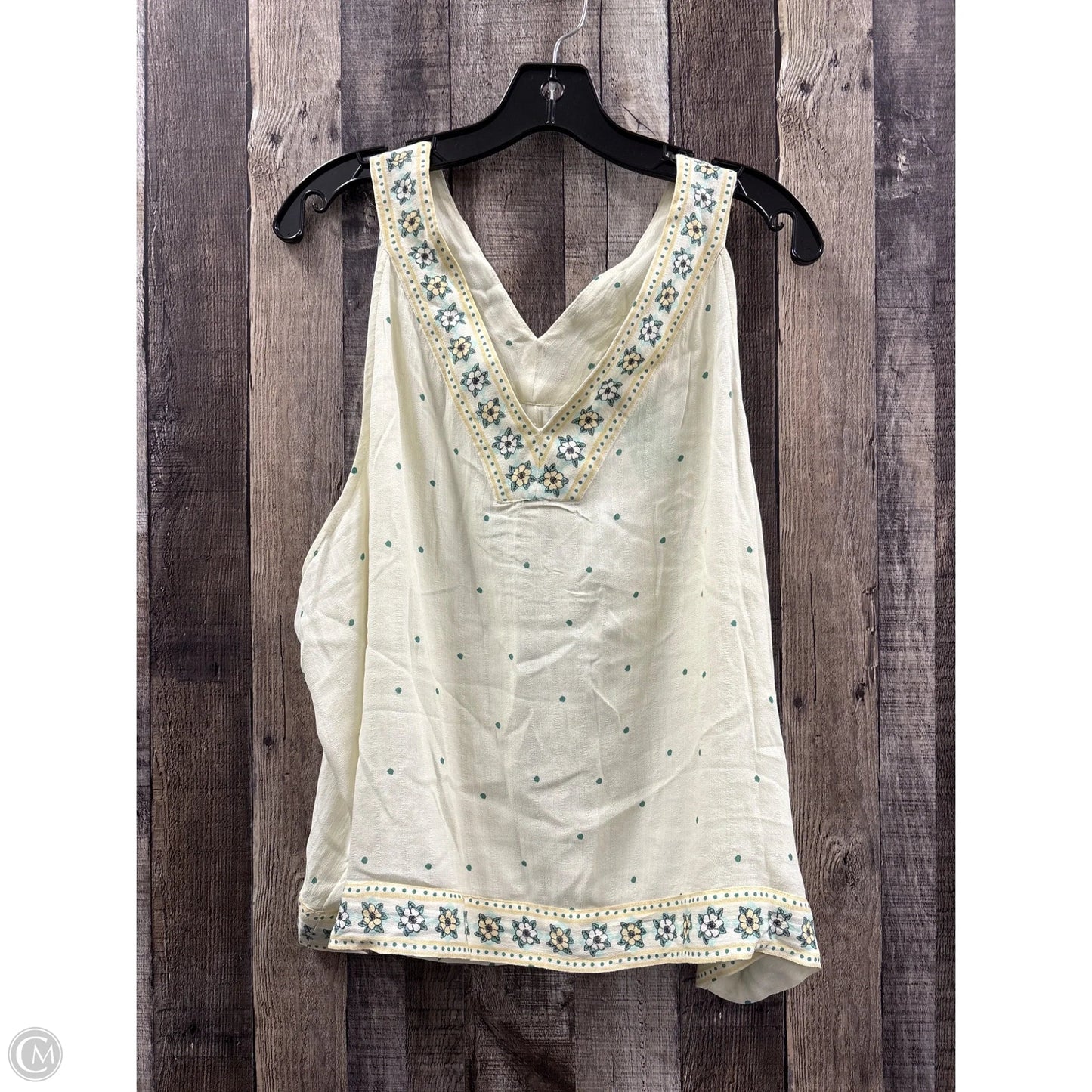 Top Sleeveless By Loft In Yellow, Size: Xxl