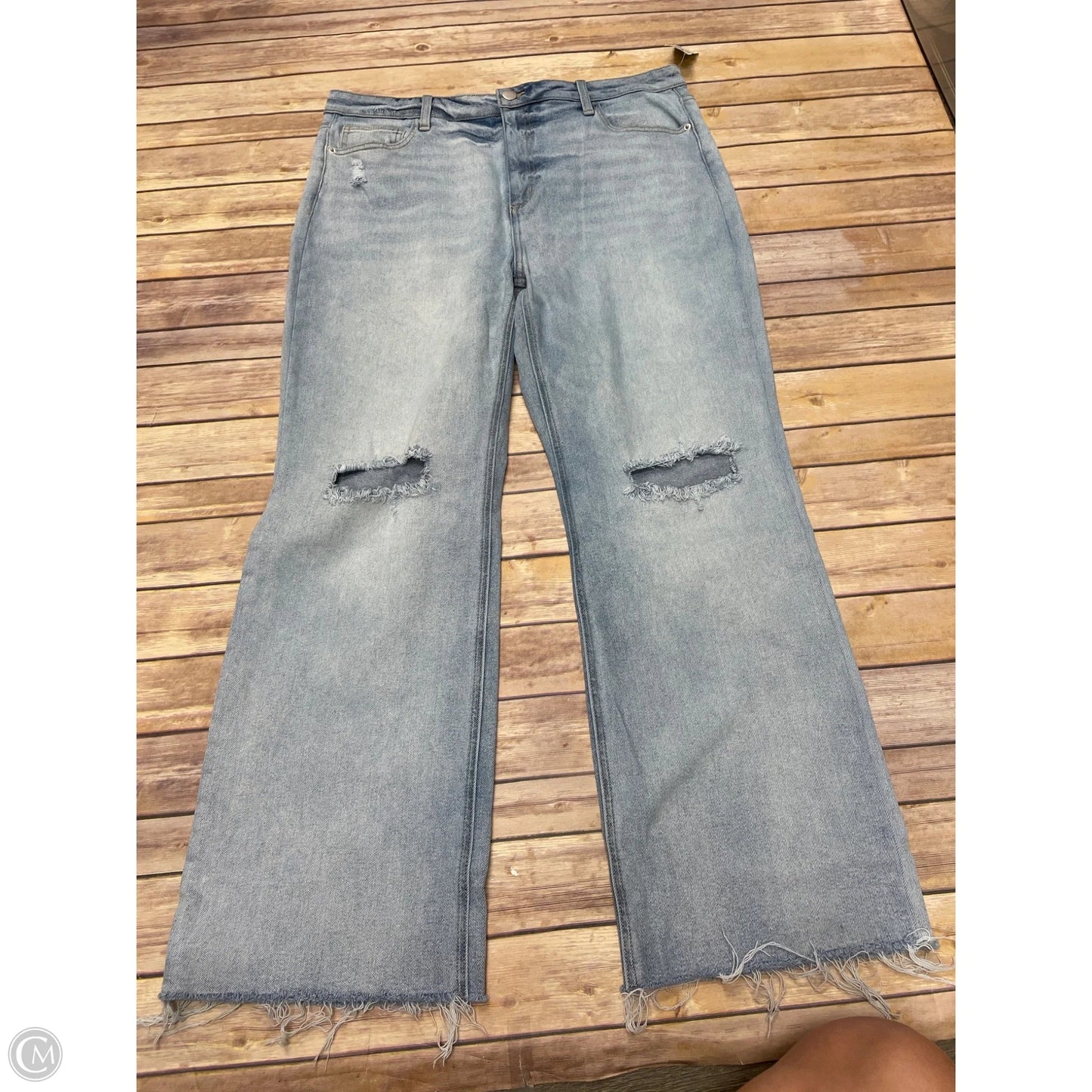 Jeans Wide Leg By Arula In Blue Denim, Size: 14