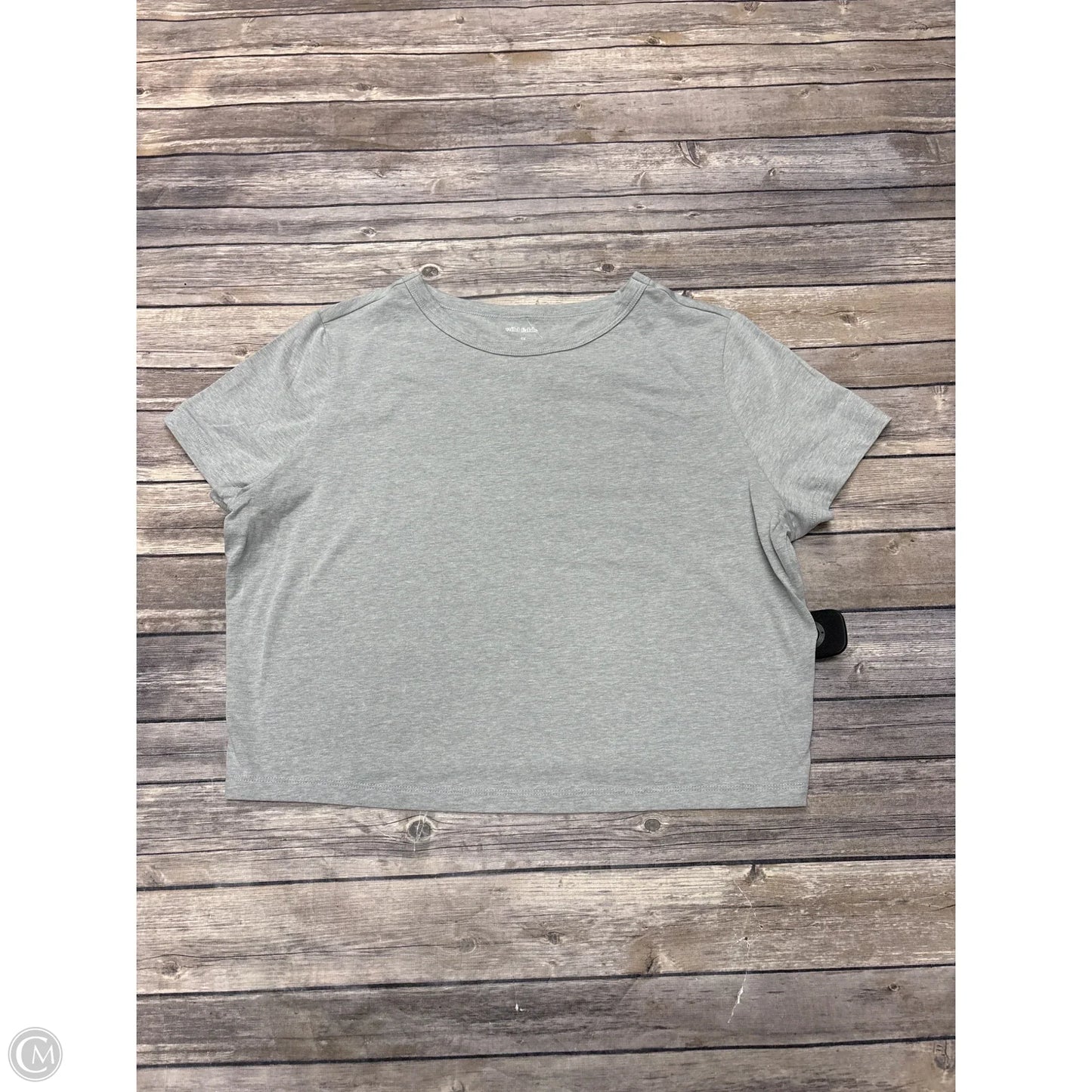 Top Short Sleeve By Wild Fable In Grey, Size: 1x