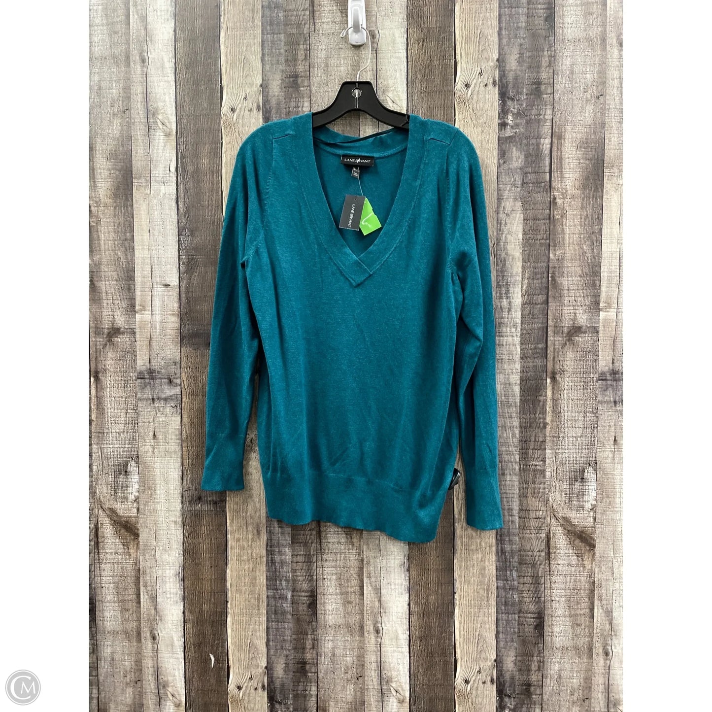 Sweater By Lane Bryant In Green, Size: Xl
