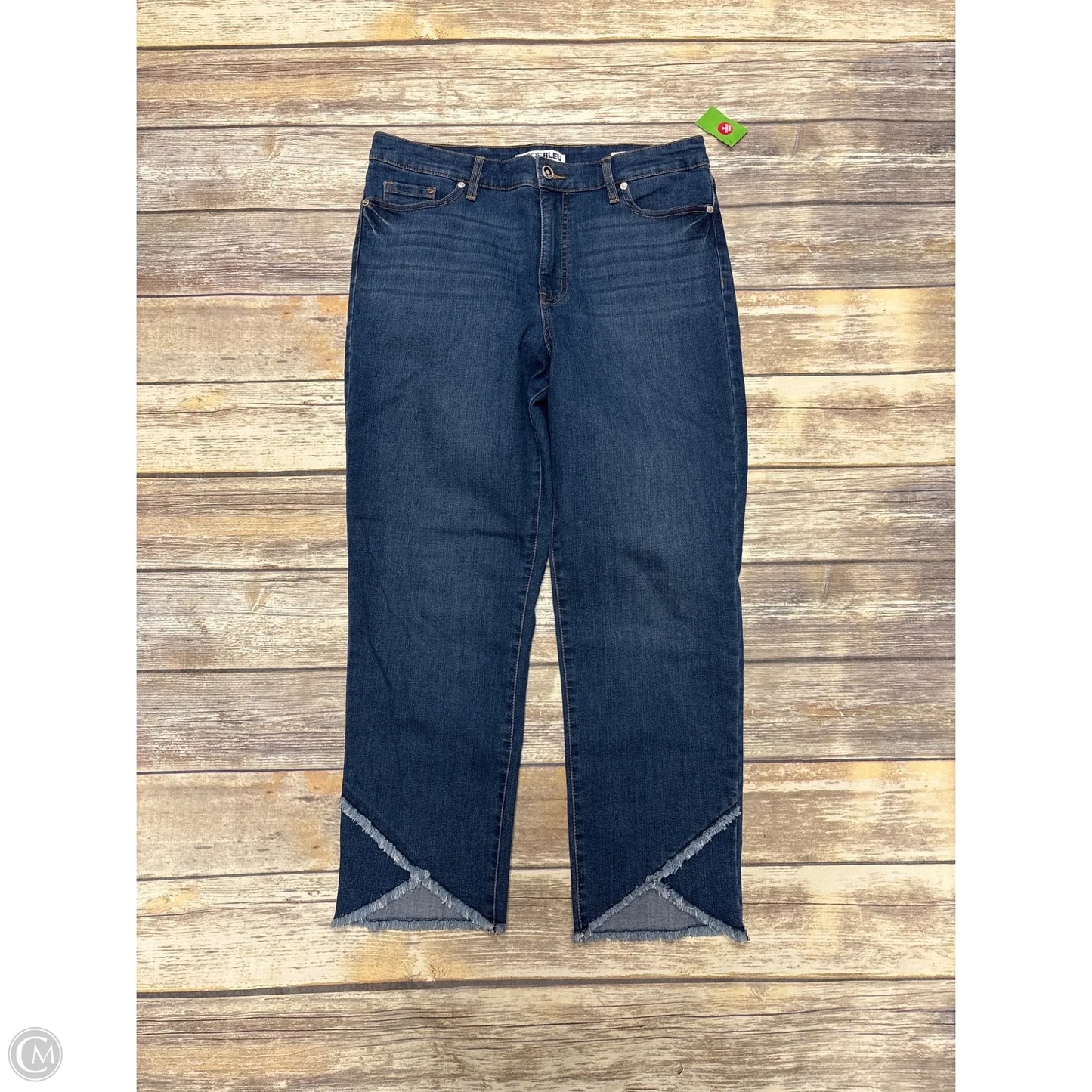 Jeans Cropped By Code Blue In Blue Denim, Size: 12