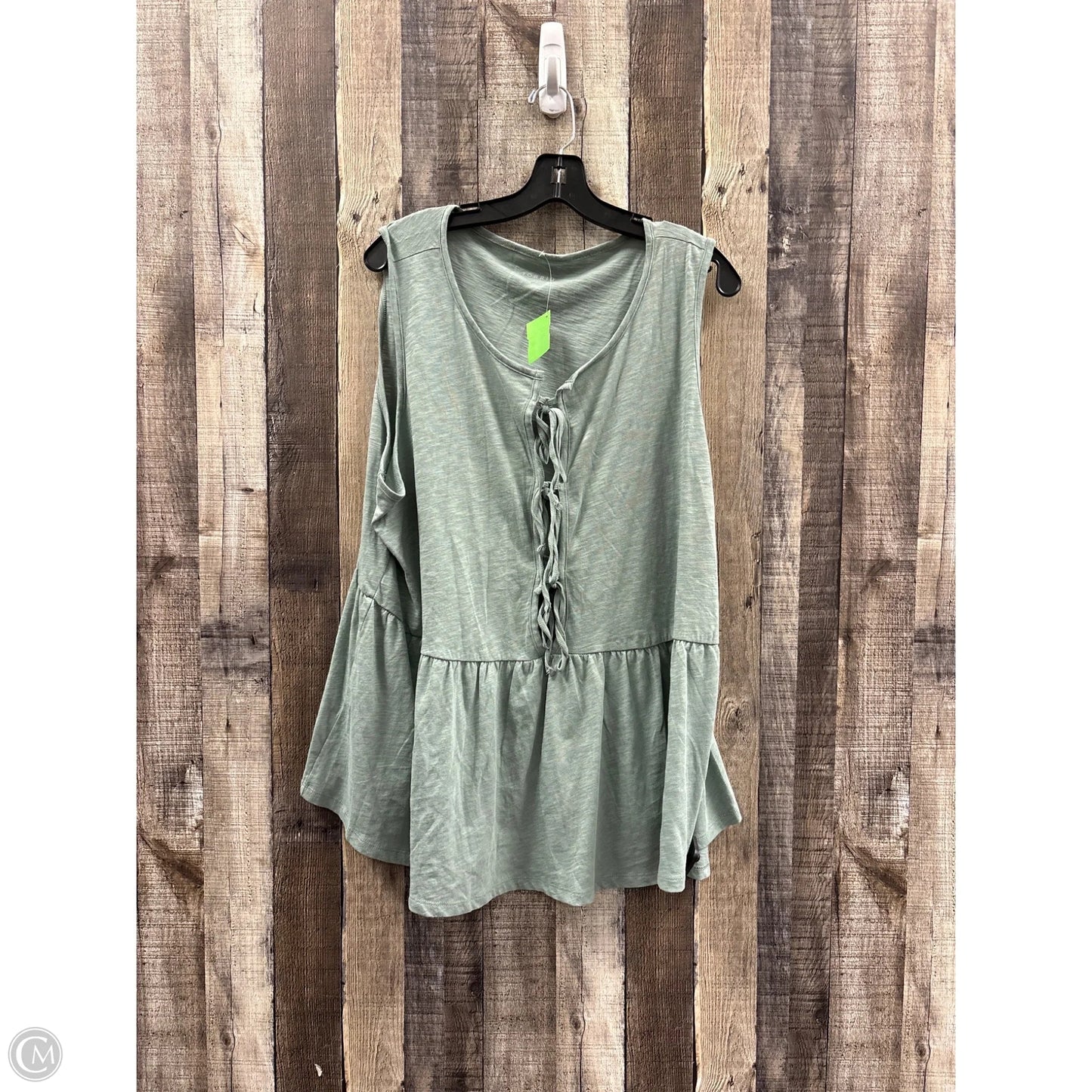Top Sleeveless By Torrid In Green, Size: 2x