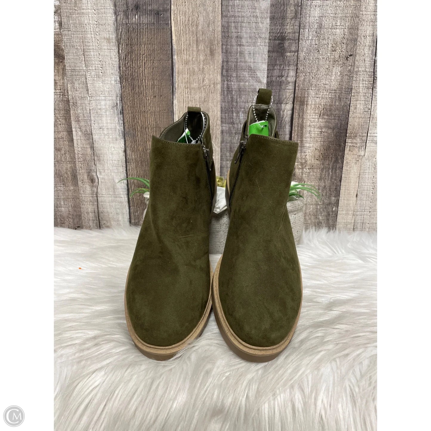 Boots Ankle Heels By Esprit In Green, Size: 8.5