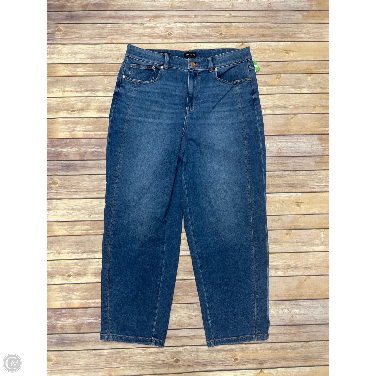 Jeans Cropped By Talbots In Blue Denim, Size: 14