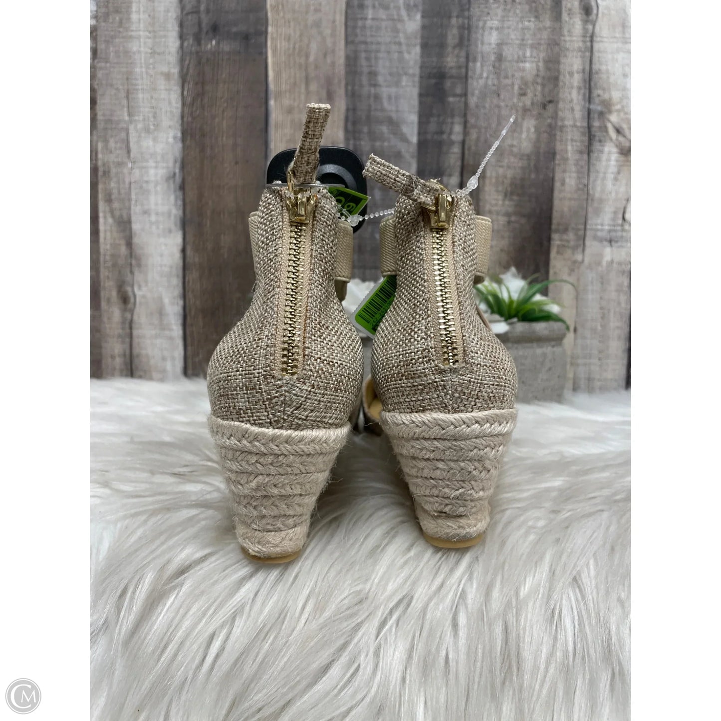 Sandals Heels Wedge By Talbots In Beige, Size: 7