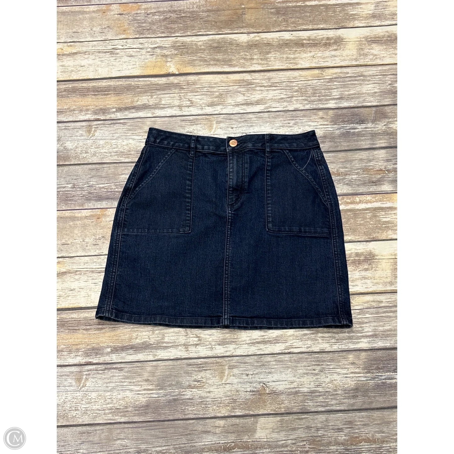 Skirt Mini & Short By Loft In Blue Denim, Size: S