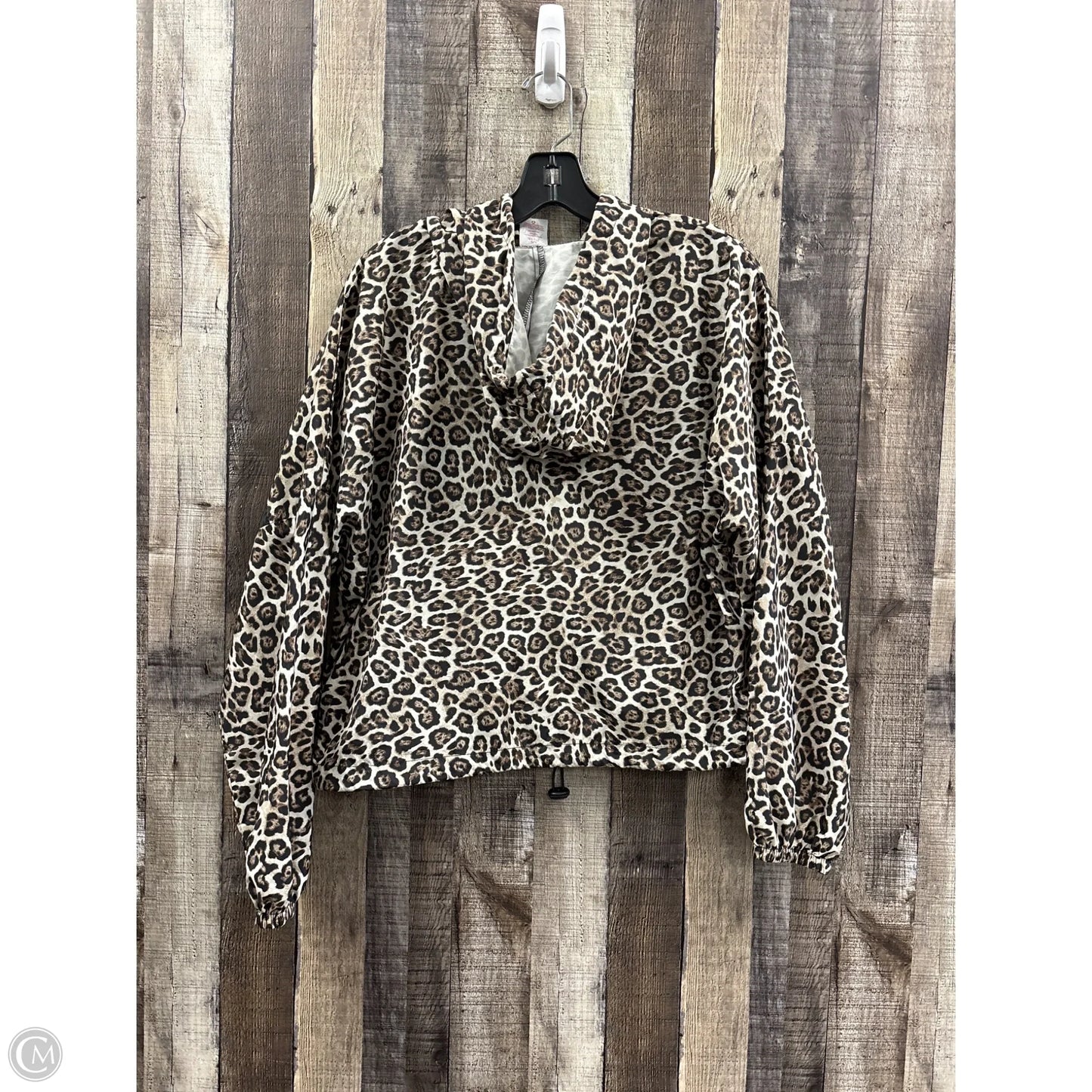 Jacket Windbreaker By No Boundaries In Animal Print, Size: L