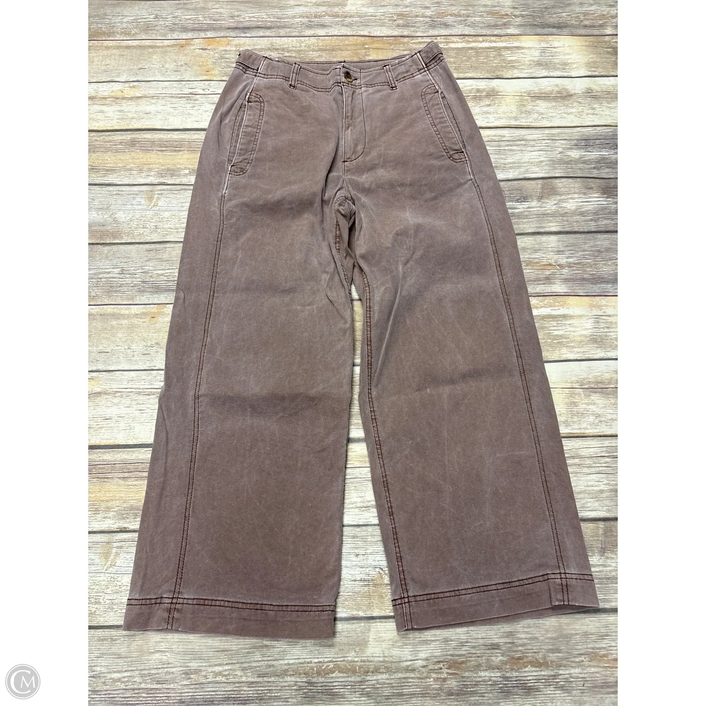 Jeans Wide Leg By Old Navy In Brown Denim, Size: 8
