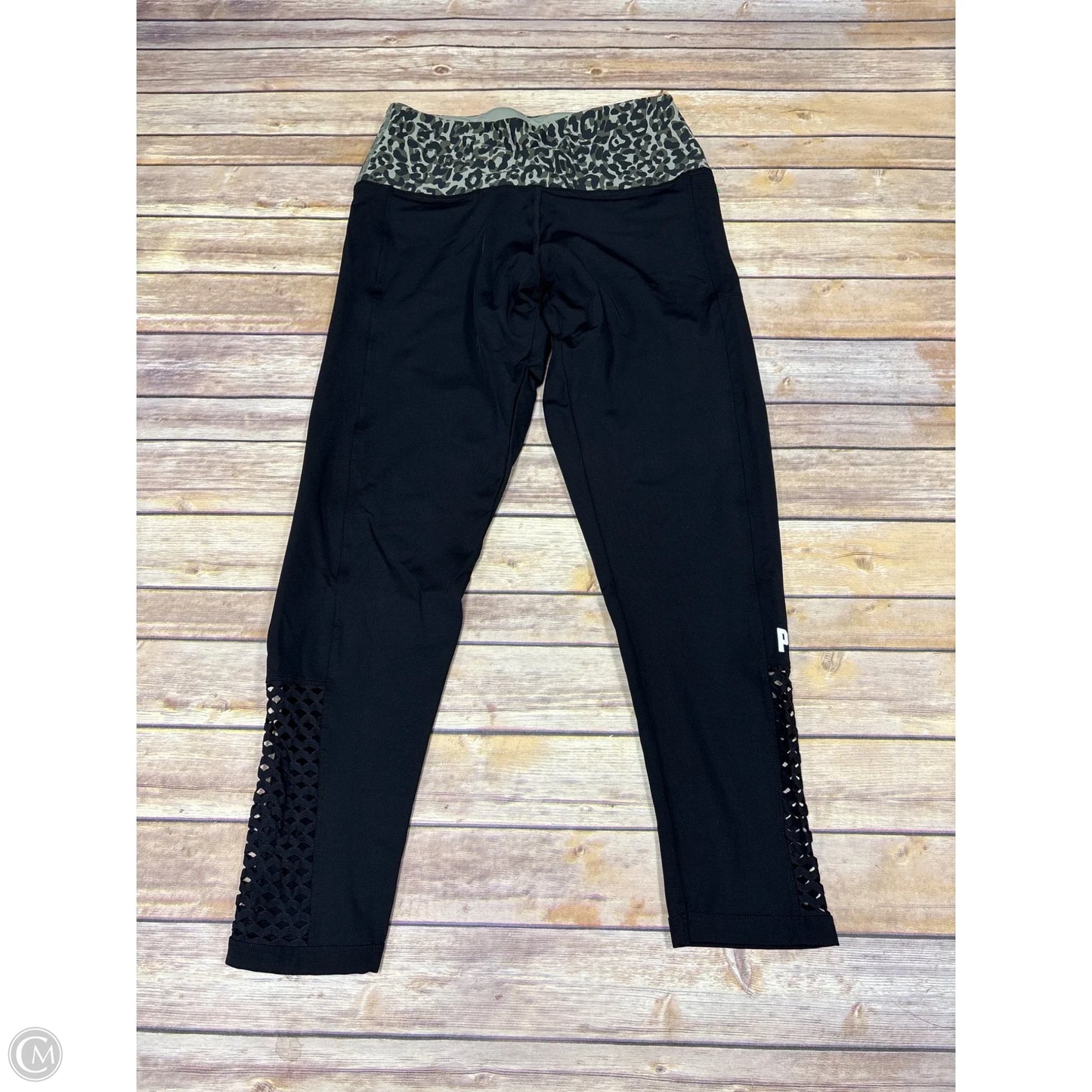 Athletic Leggings By Pink In Black & Green, Size: L