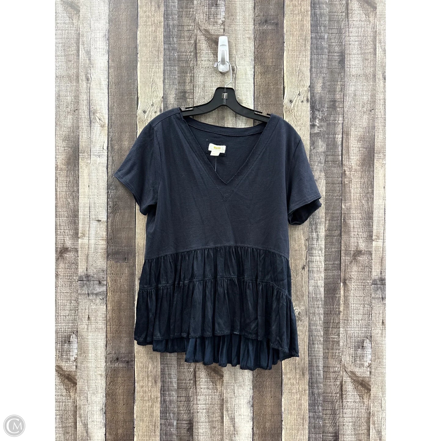 Top Short Sleeve By Maeve In Black, Size: M