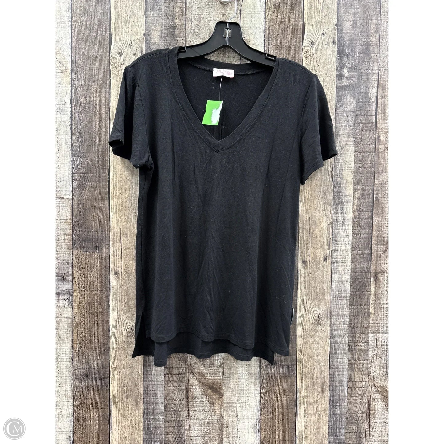 Top Short Sleeve Basic By Pink Lily In Black, Size: S