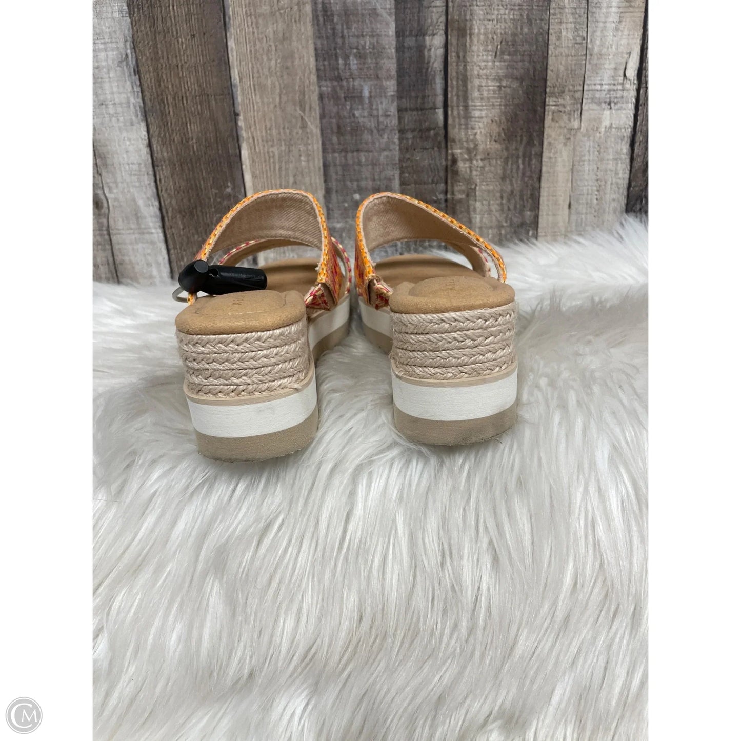 Sandals Heels Wedge By Kelly And Katie In Orange, Size: 8