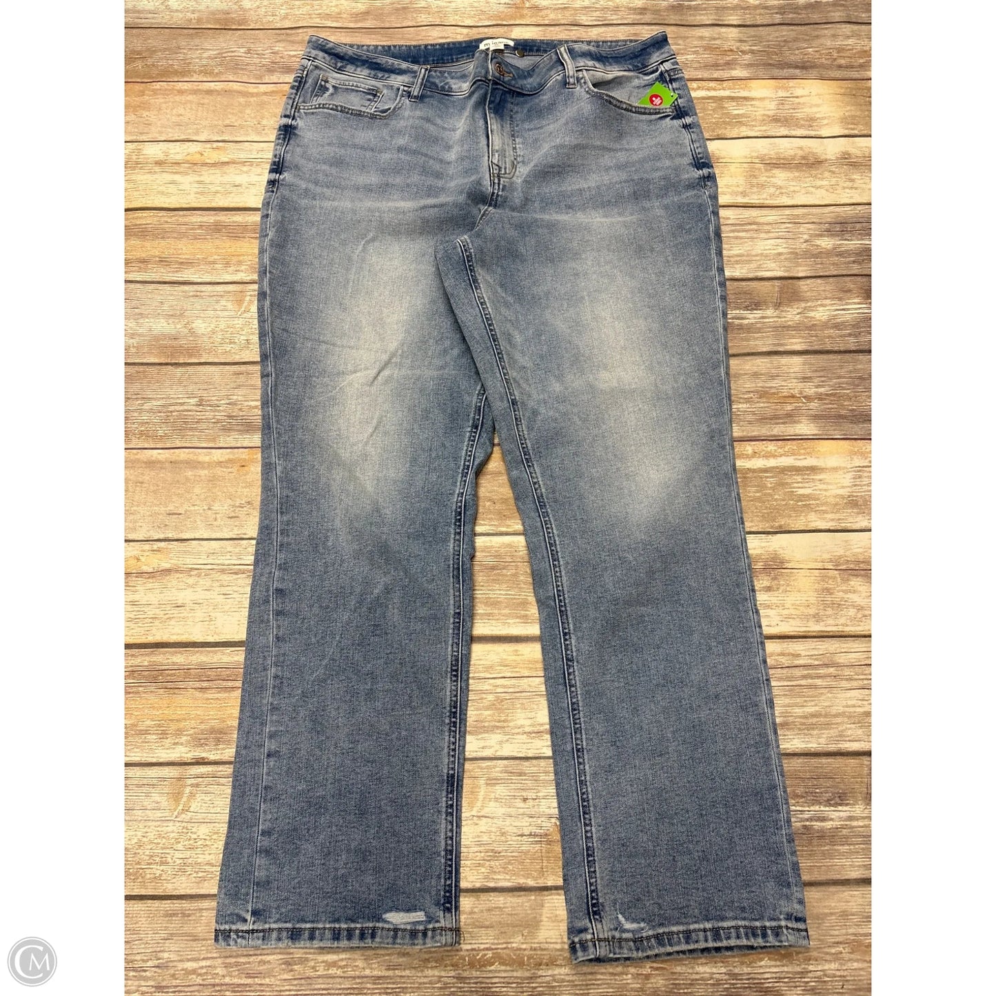 Jeans Straight By Maurices In Blue Denim, Size: 22