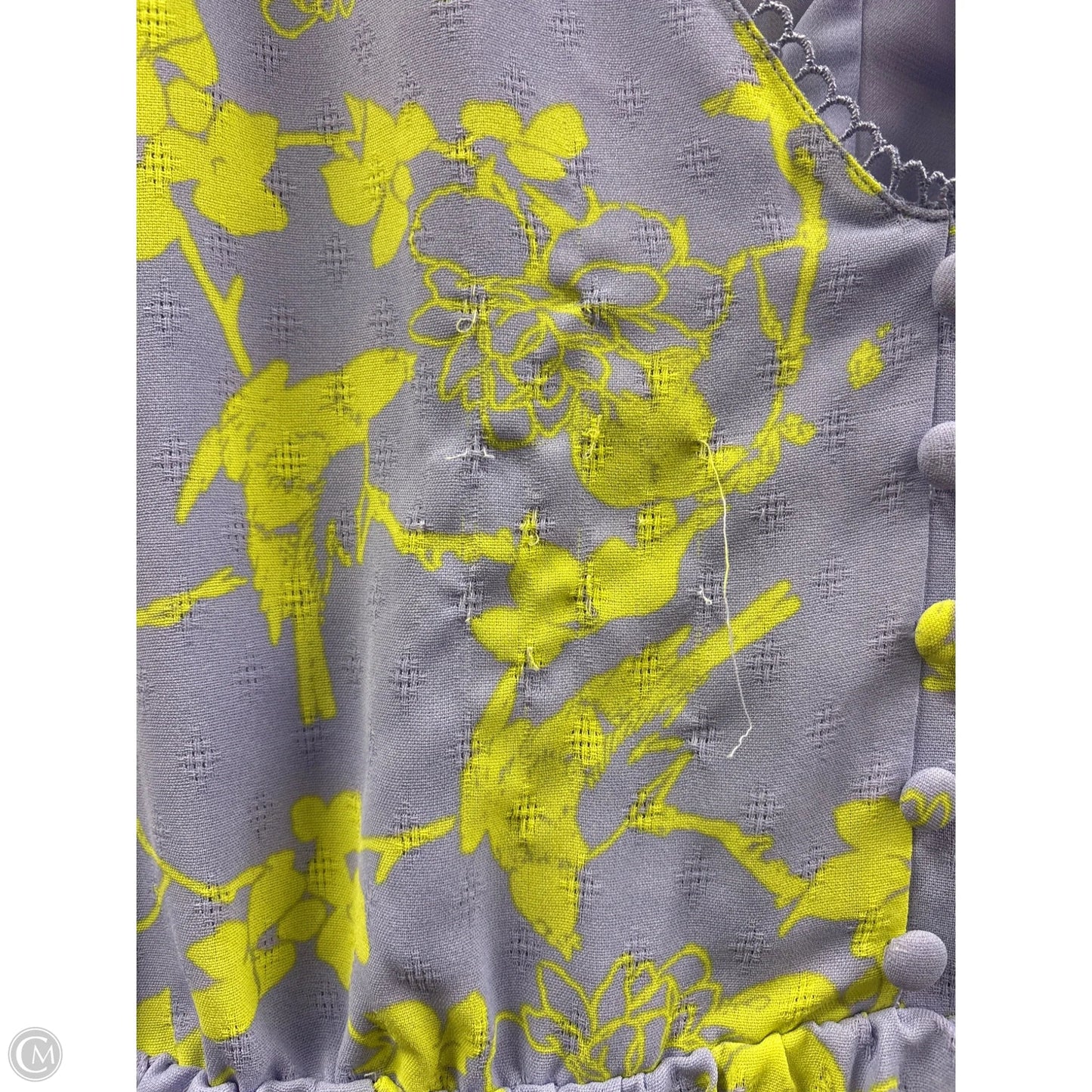 Top Short Sleeve By Jessica Simpson In Purple & Yellow, Size: 2x