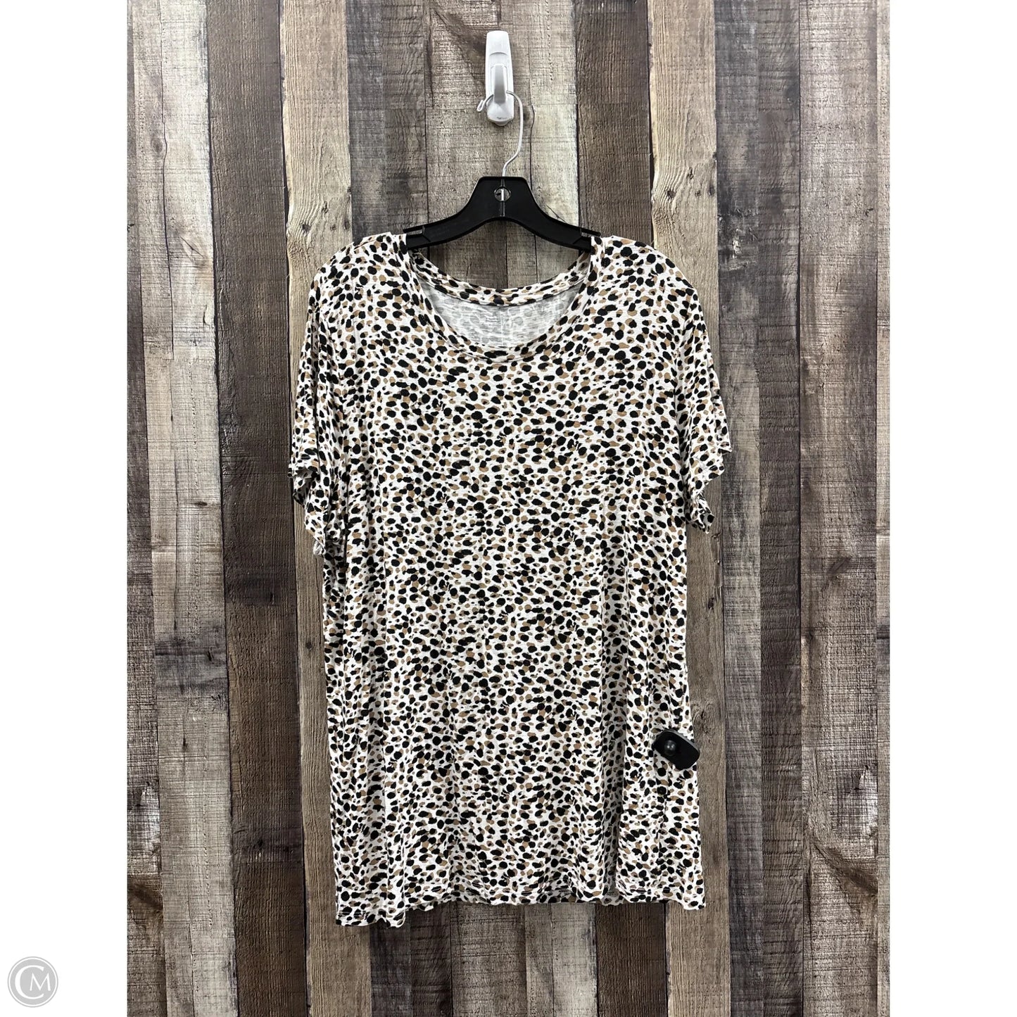 Top Short Sleeve By Maurices In Animal Print, Size: Xxl