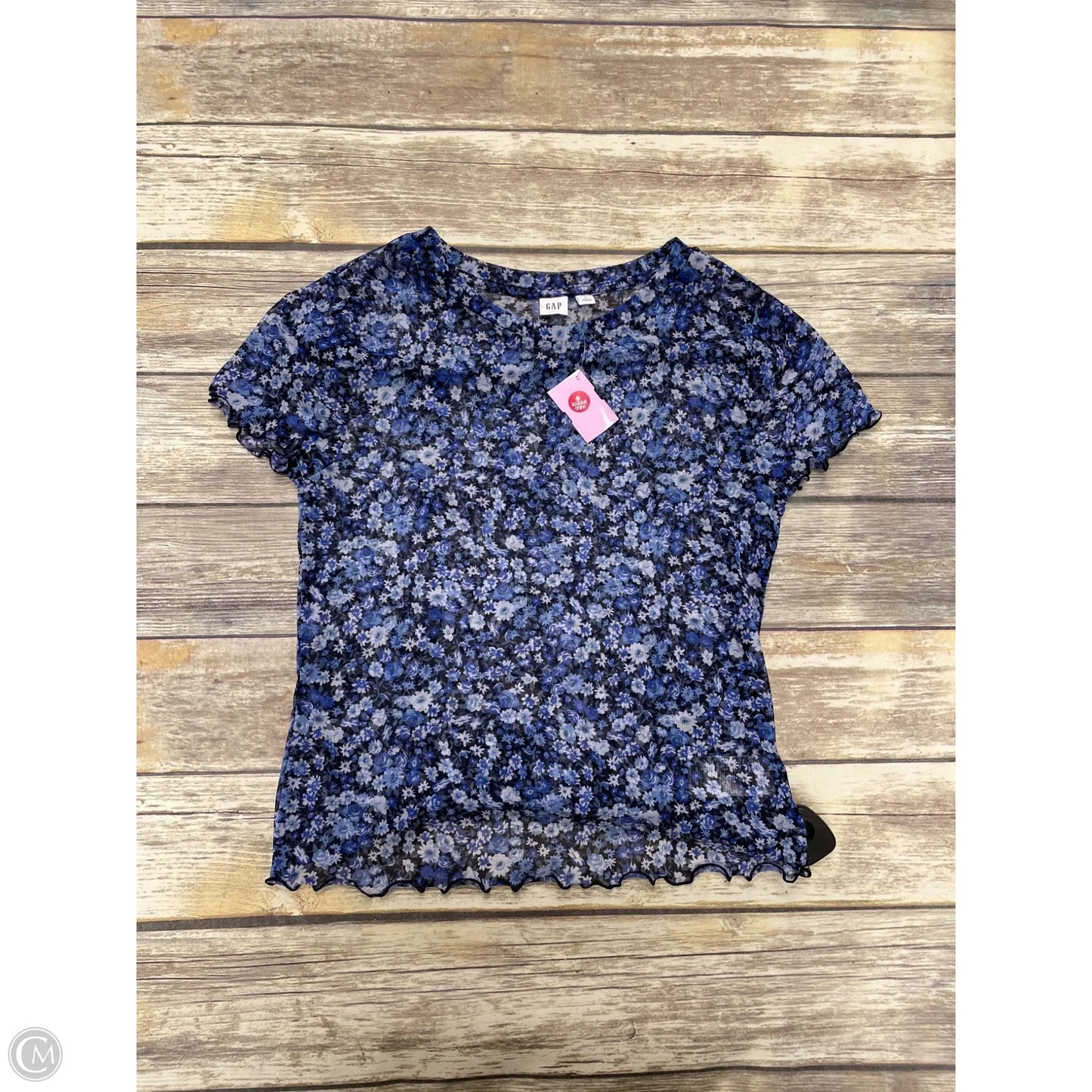 Top Short Sleeve By Gap In Blue, Size: L