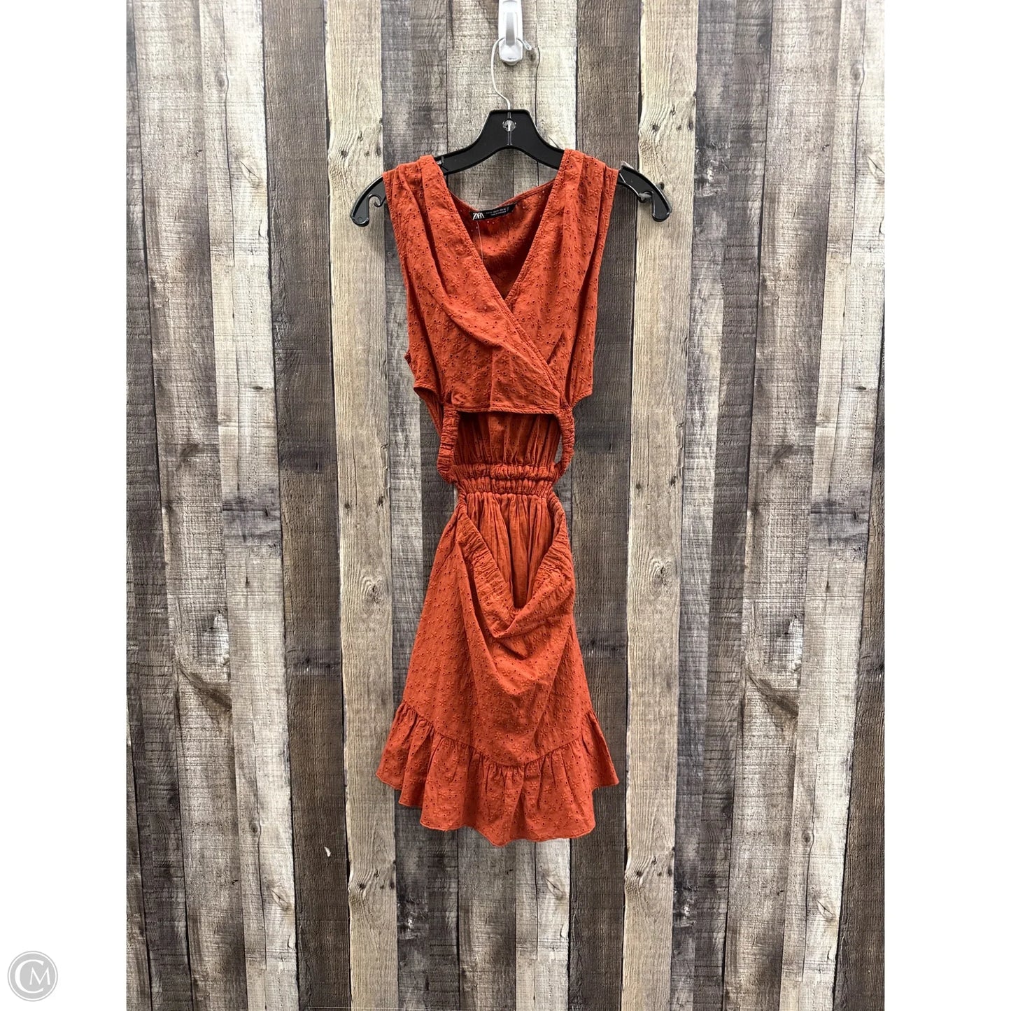 Dress Casual Short By Zara In Brown, Size: Xs