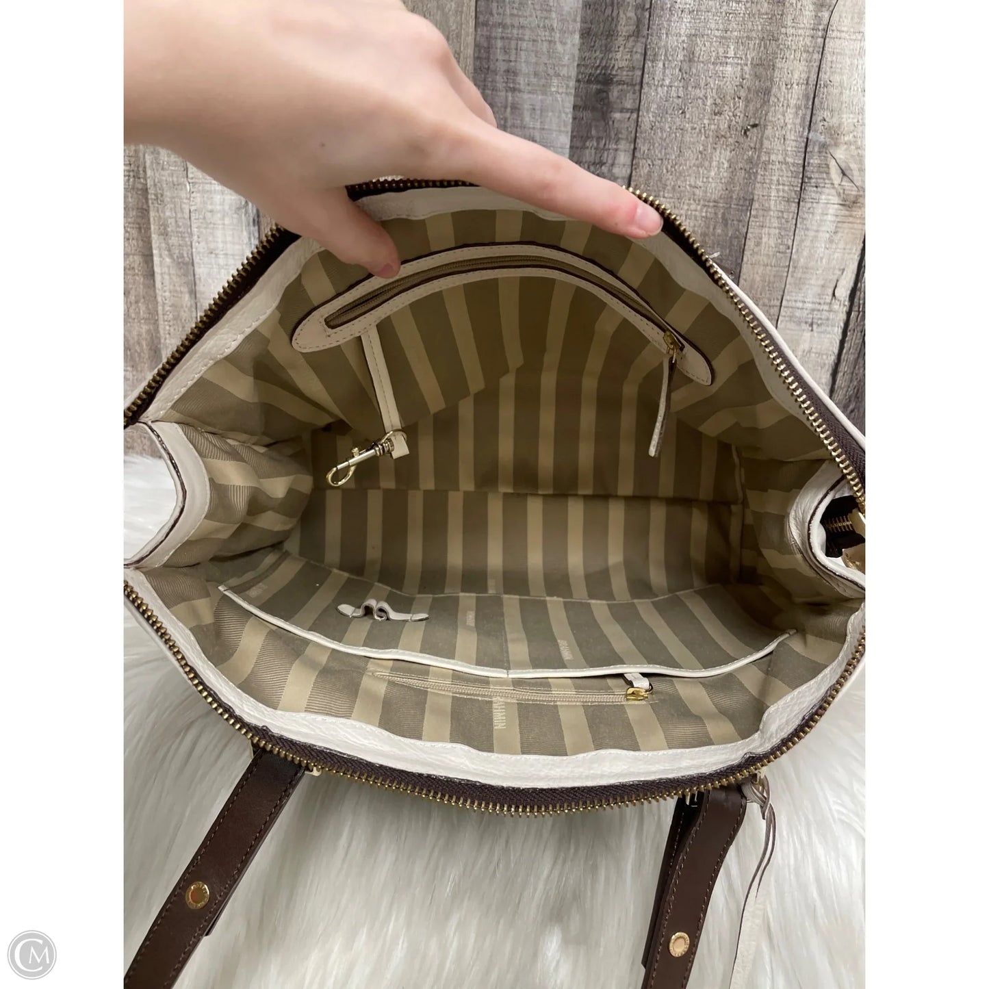 Handbag Designer By Brahmin, Size: Large