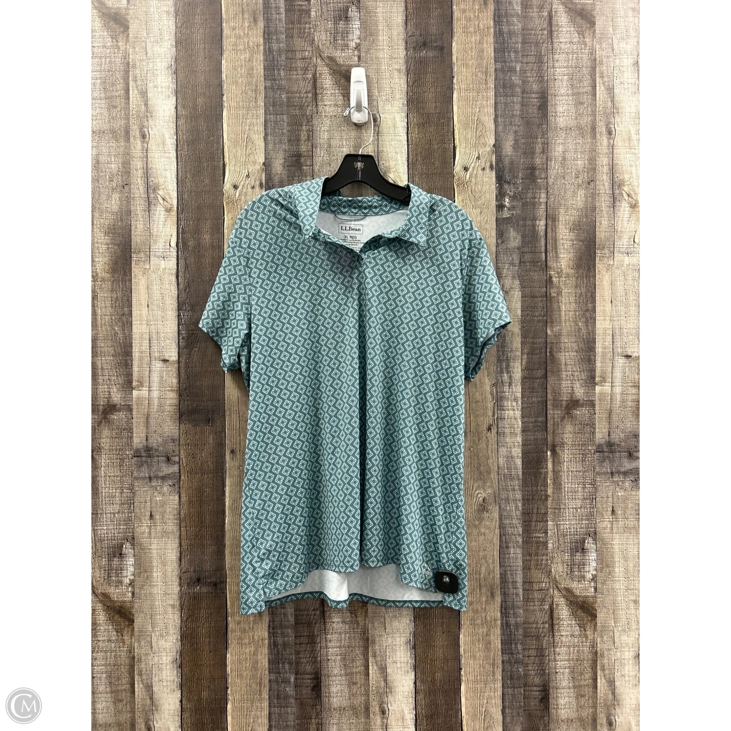 Athletic Top Short Sleeve By L.l. Bean In Green, Size: Xl