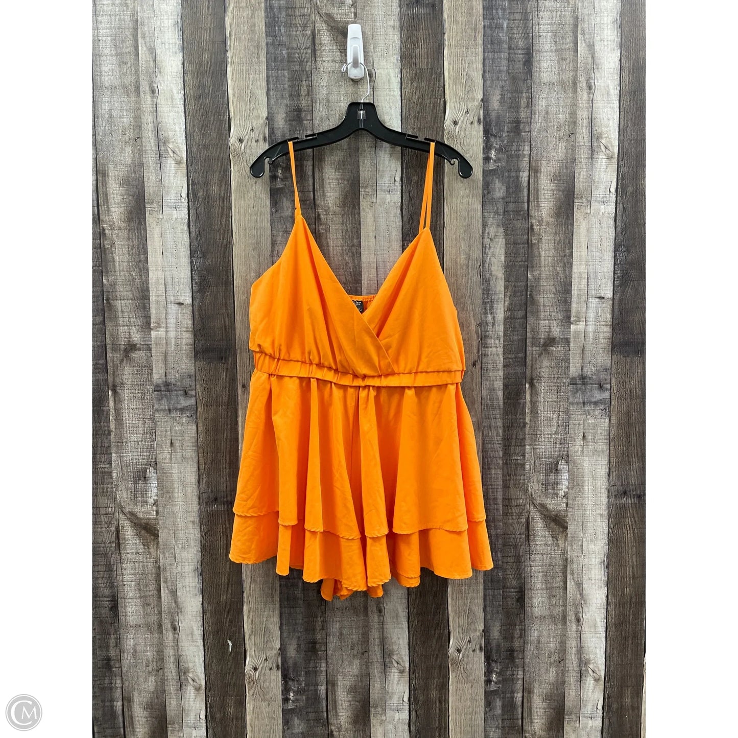 Romper By Shein In Orange, Size: 2x