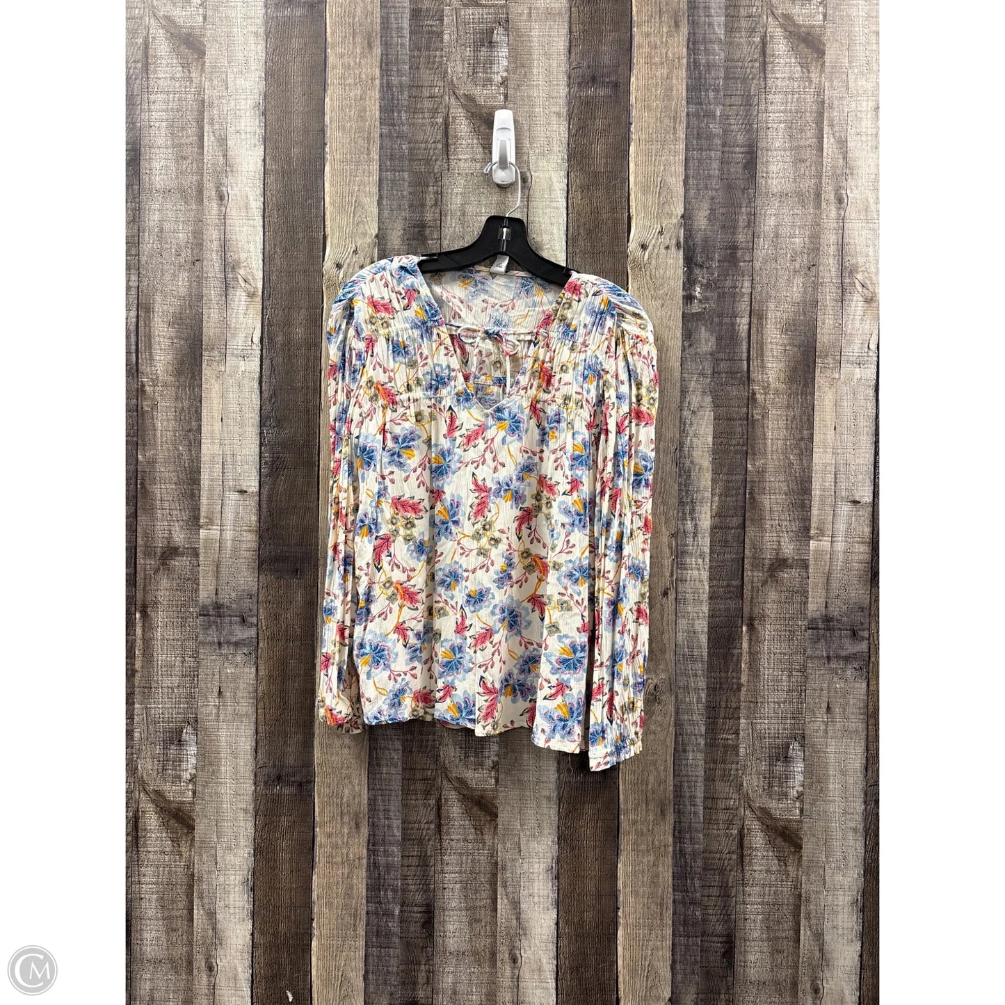 Top Long Sleeve By Old Navy In Floral Print, Size: L