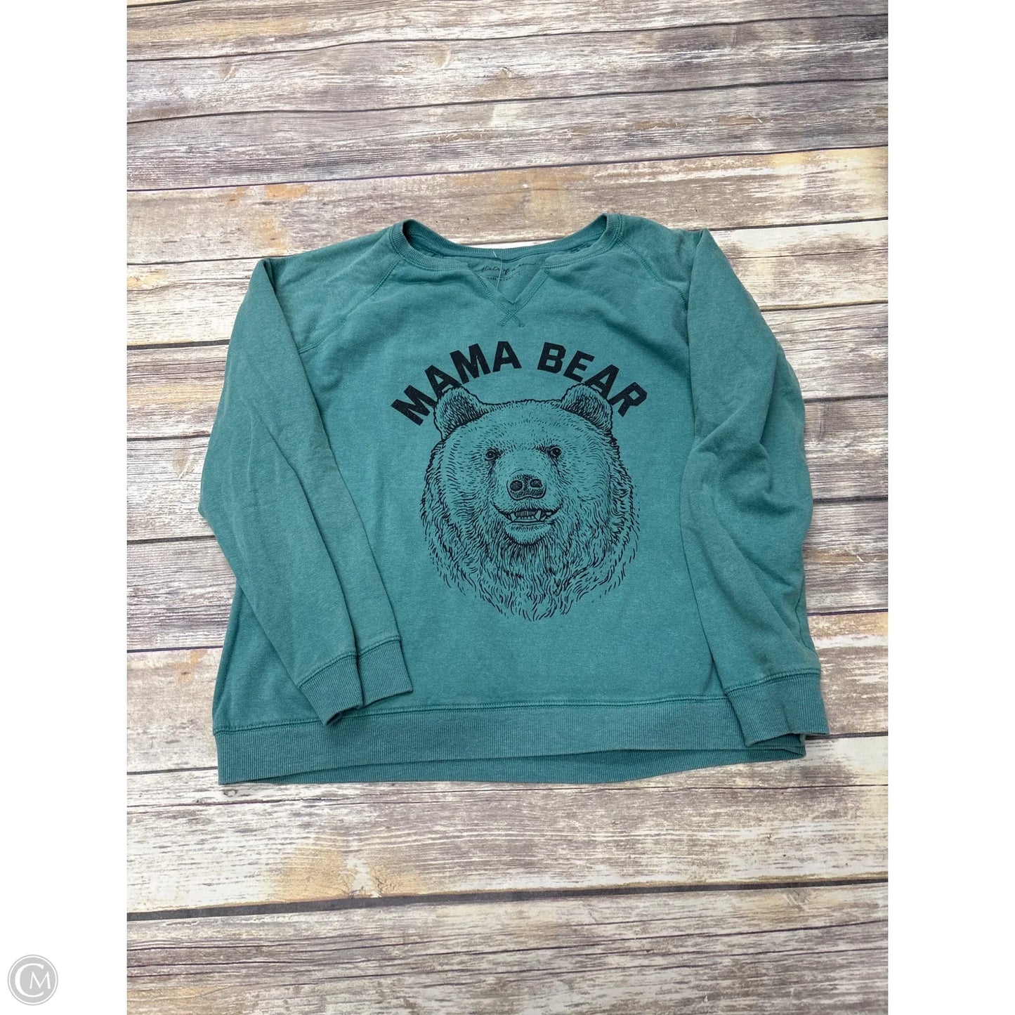 Sweatshirt Crewneck By State Of Mine In Green, Size: L