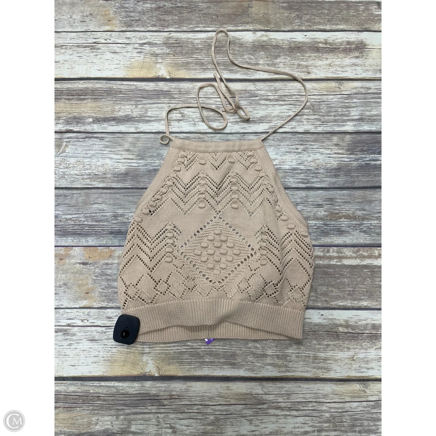 Top Sleeveless By Cme In Tan, Size: L