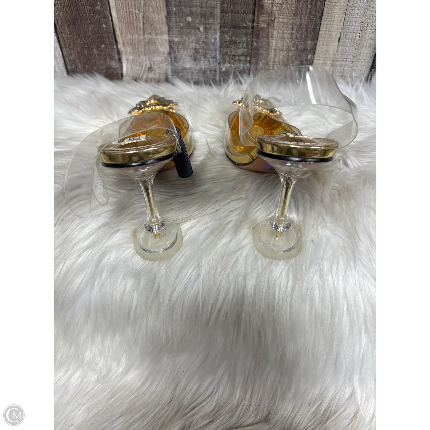 Shoes Heels Block By Cme In Gold, Size: 10