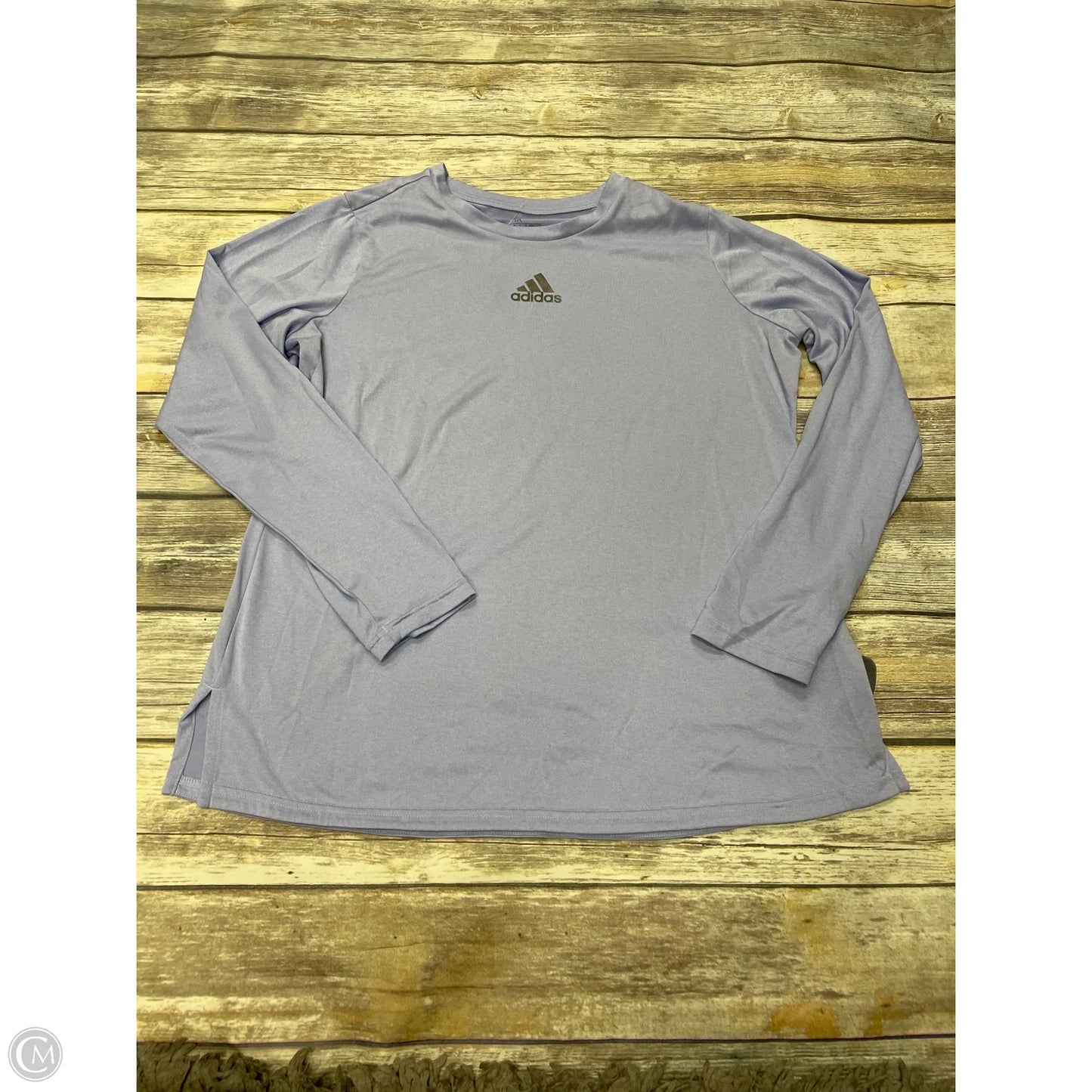 Athletic Top Long Sleeve Crewneck By Adidas In Purple, Size: 1x