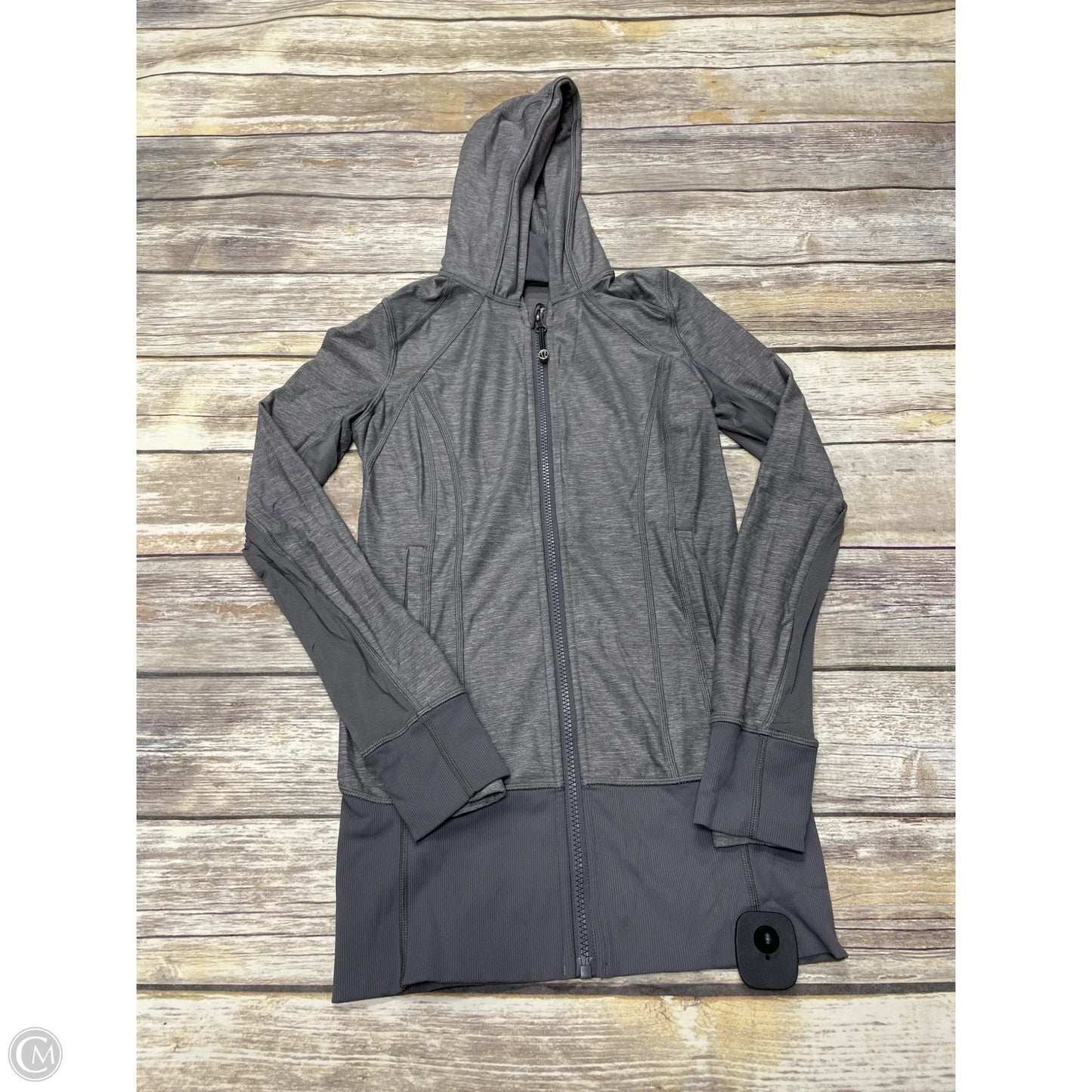Athletic Jacket By Lululemon In Grey, Size: 4