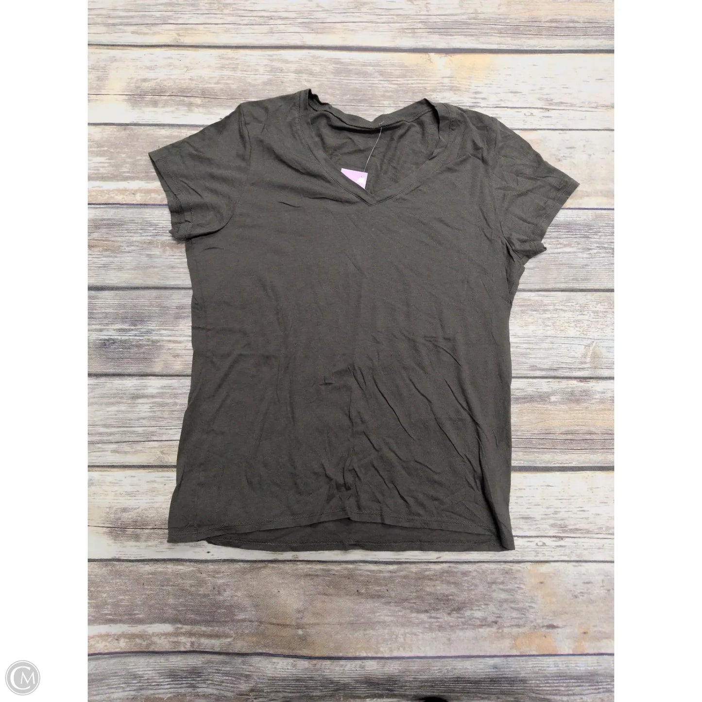 Top Short Sleeve Basic By Cme In Brown, Size: M