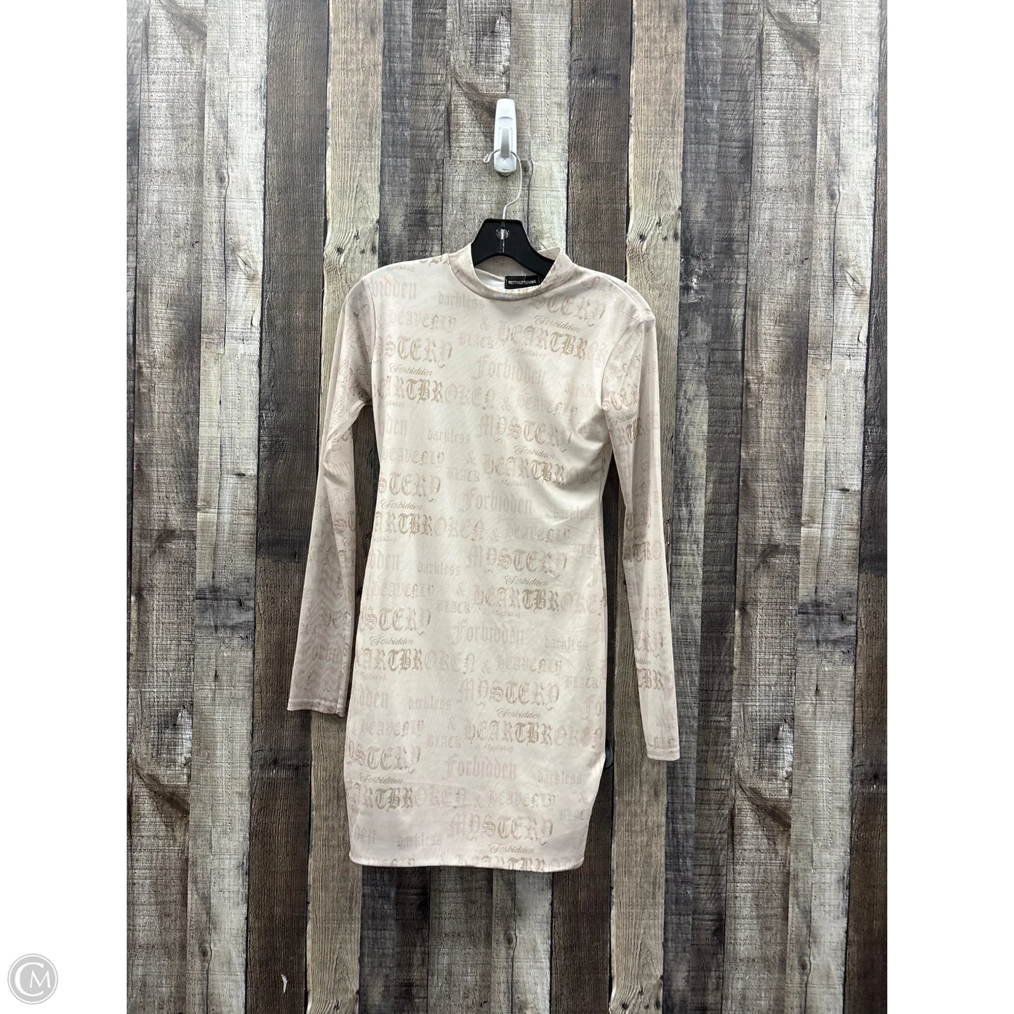 Dress Casual Short By Pretty Little Thing In Tan, Size: M