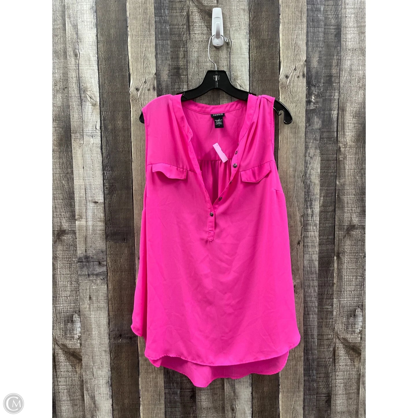 Top Sleeveless By Torrid In Pink, Size: 1x