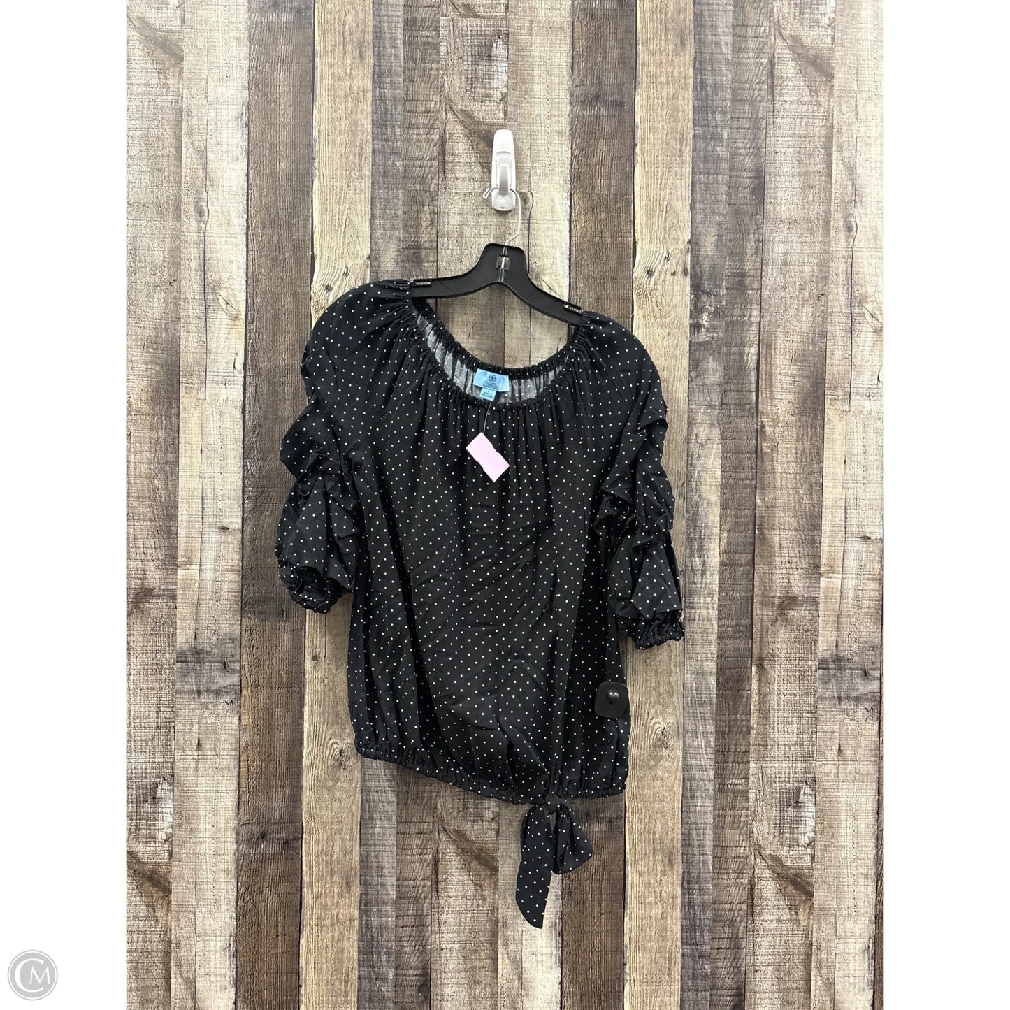 Top 3/4 Sleeve By Cece In Polkadot Pattern, Size: S