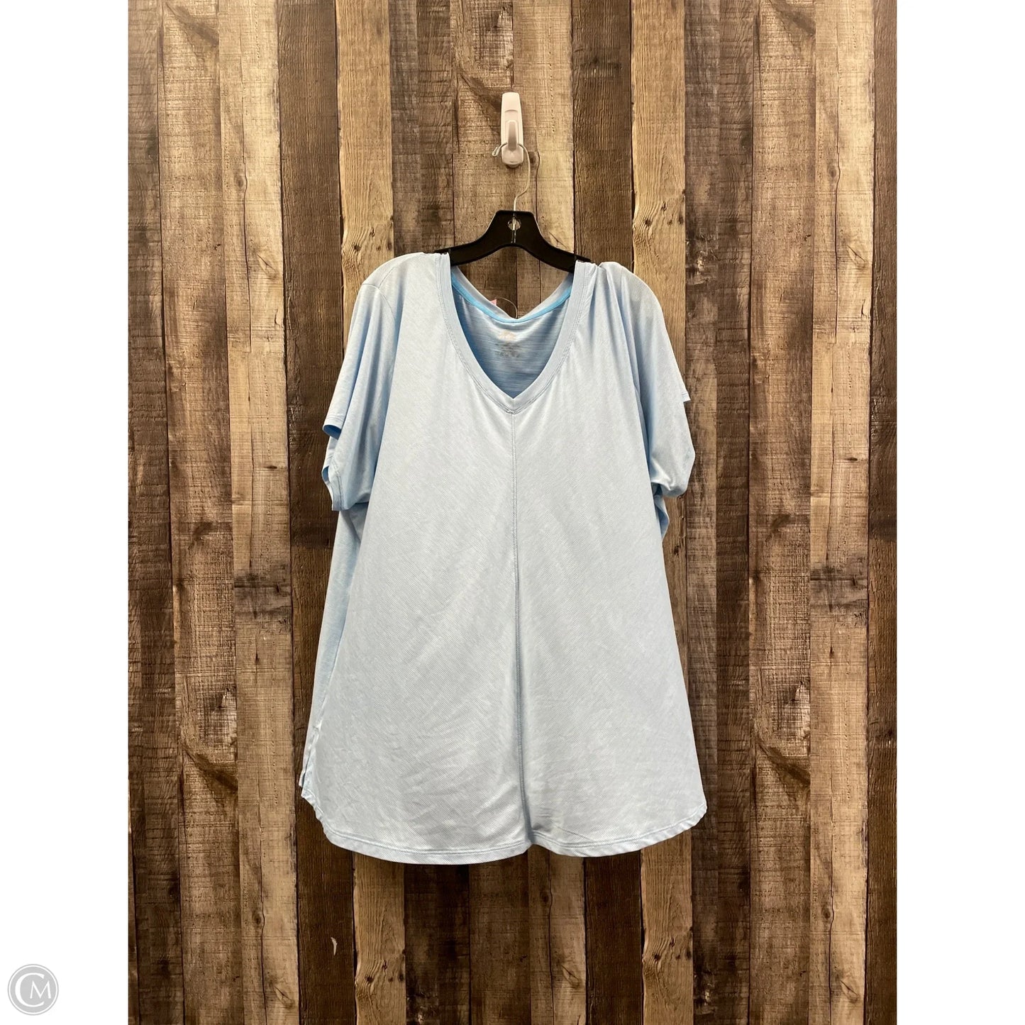 Athletic Top Short Sleeve By Rbx In Blue, Size: 3x