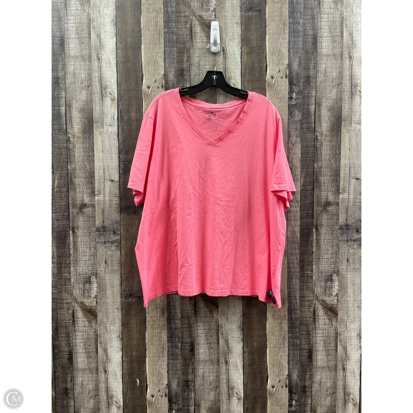 Top Short Sleeve By Coral Bay In Coral, Size: 3x