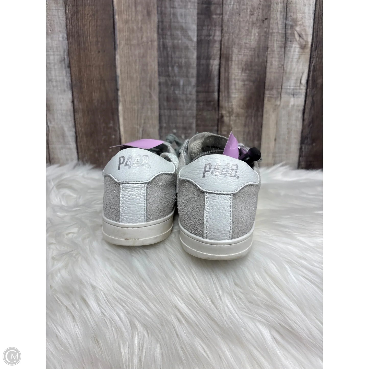 Shoes Sneakers By P448 In Grey & White, Size: 9