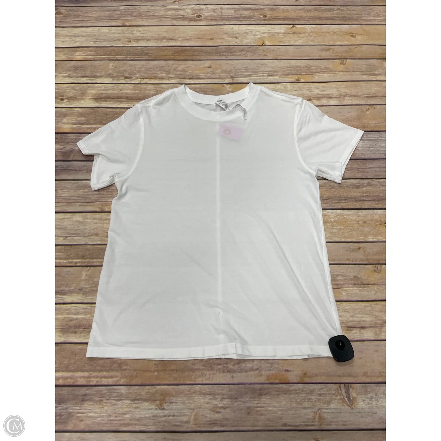 Athletic Top Short Sleeve By Lululemon In White, Size: 2