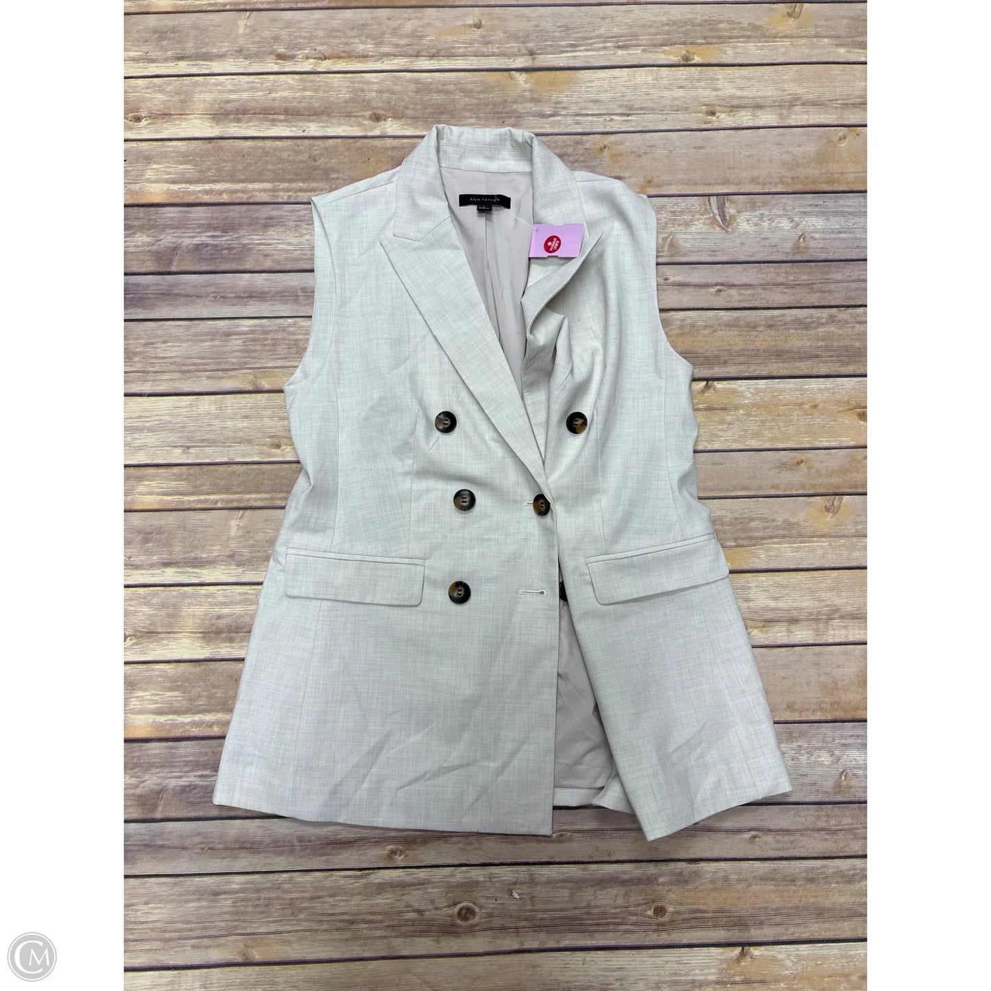 Vest Other By Ann Taylor In Beige, Size: Xs