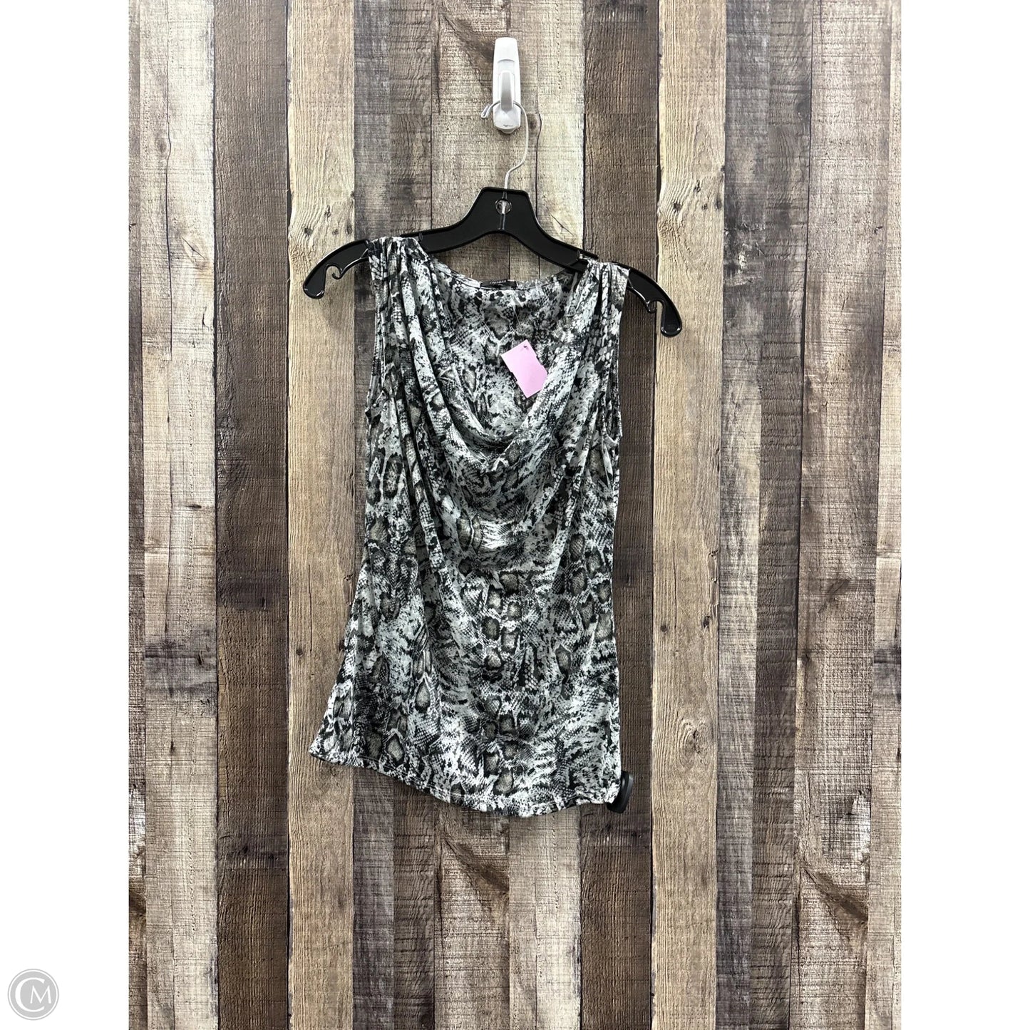 Top Sleeveless By Tahari In Snakeskin Print, Size: S
