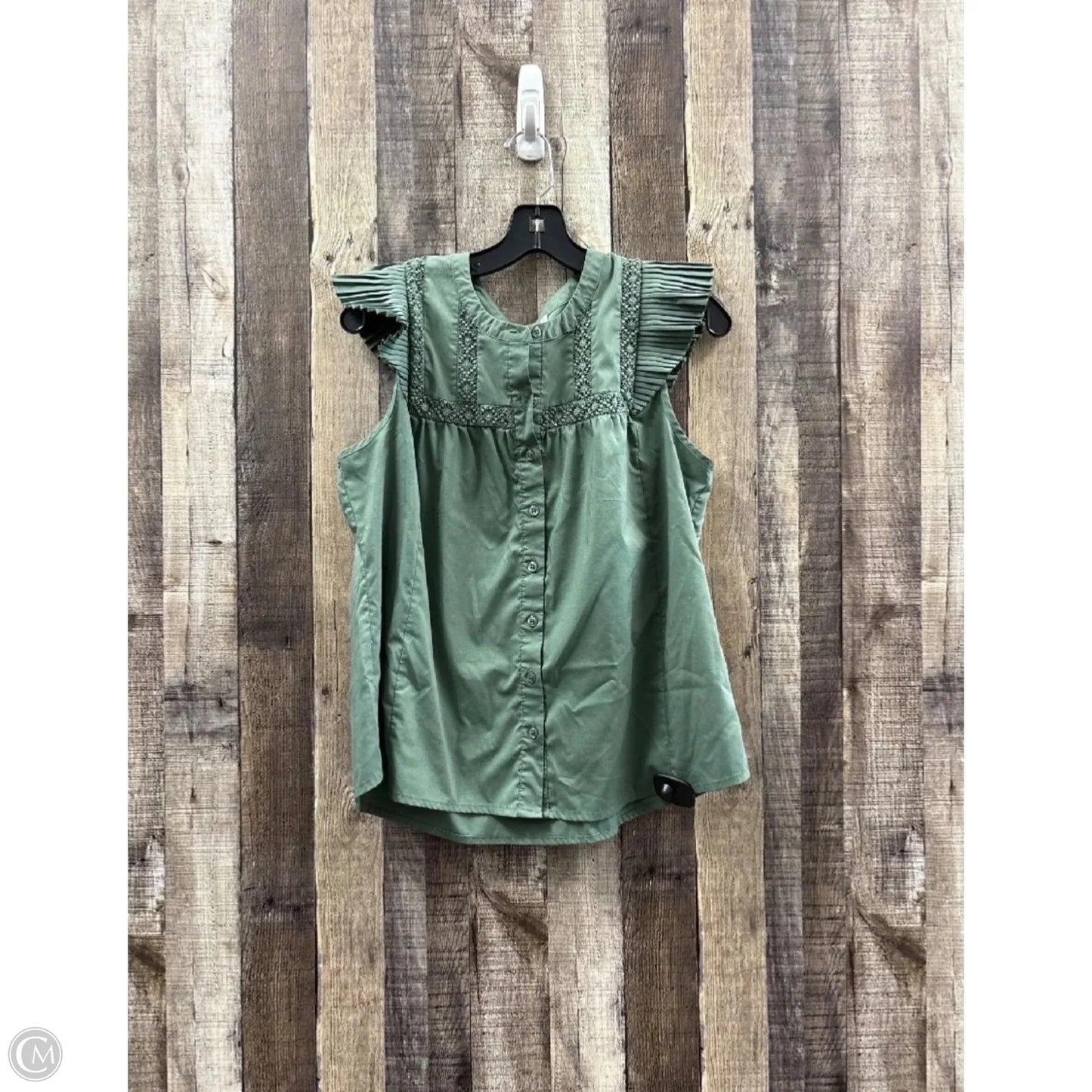 Top Sleeveless By Indigo Rose In Green, Size: M