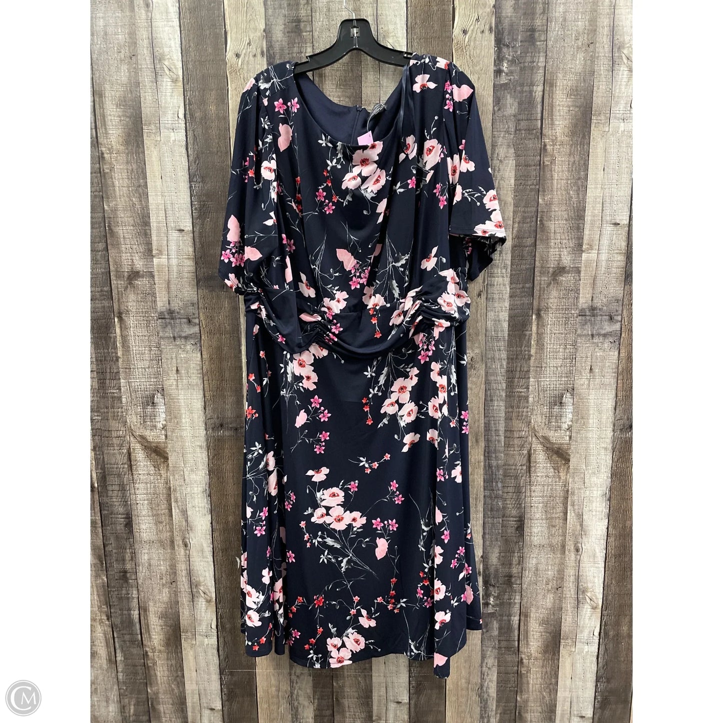 Dress Casual Midi By Jessica Howard In Blue, Size: 3x